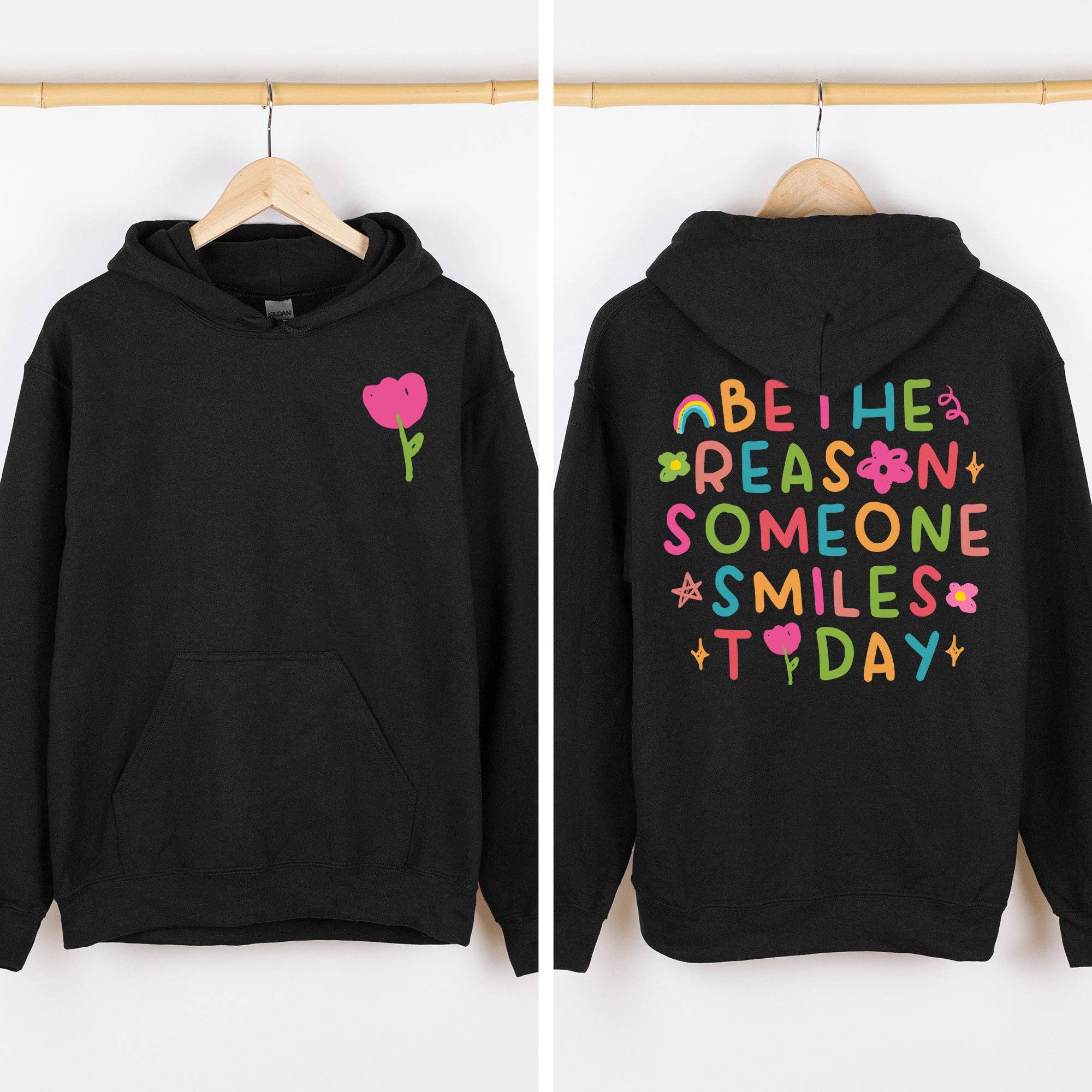 Be the Reason Someone Smiles Today, Hooded Sweatshirt T-Shirts, Hoodie | PodTeesHub.com