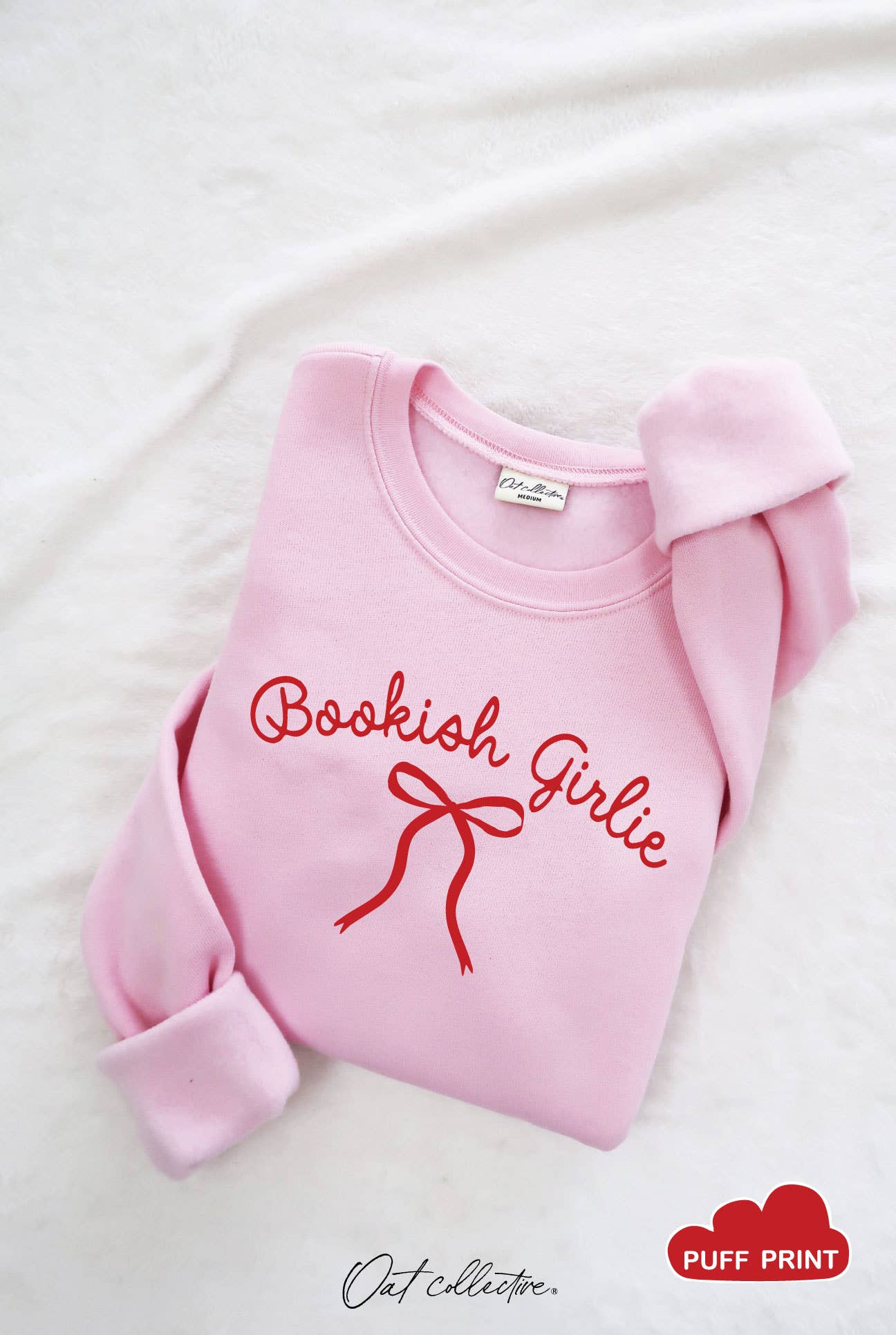 Bookish Girlie Puff Graphic Sweatshirt T-Shirts, Hoodie | PodTeesHub.com