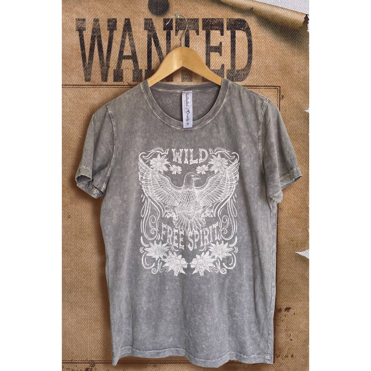 Wild Free Spirit Mineral Wash Vintage  Graphic  Tee Hoodie, Sweatshirt | PodTeesHub.com