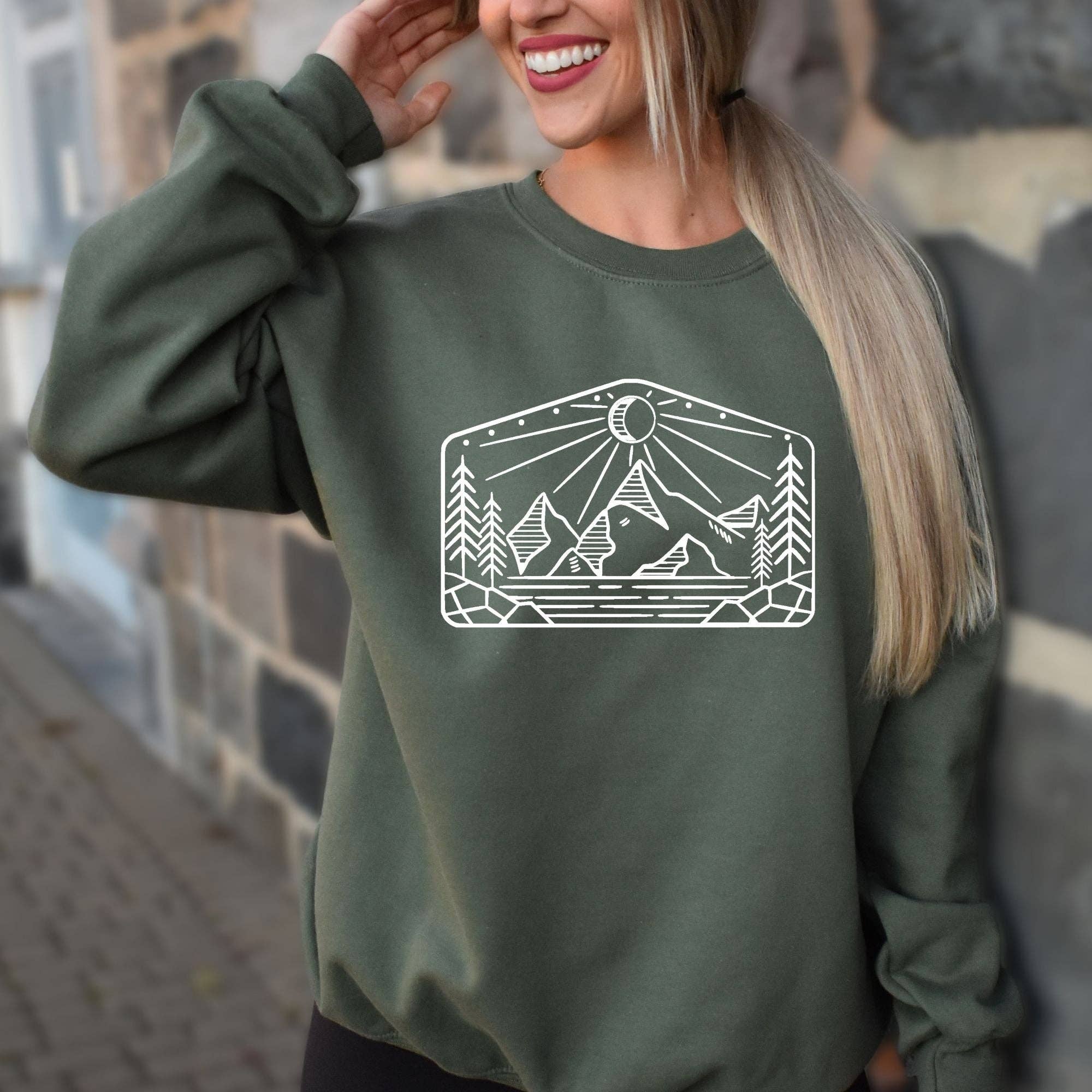 Pentagon Nature Sweatshirt Mountain Hoodie *Unisex Fit* T-Shirts | PodTeesHub.com
