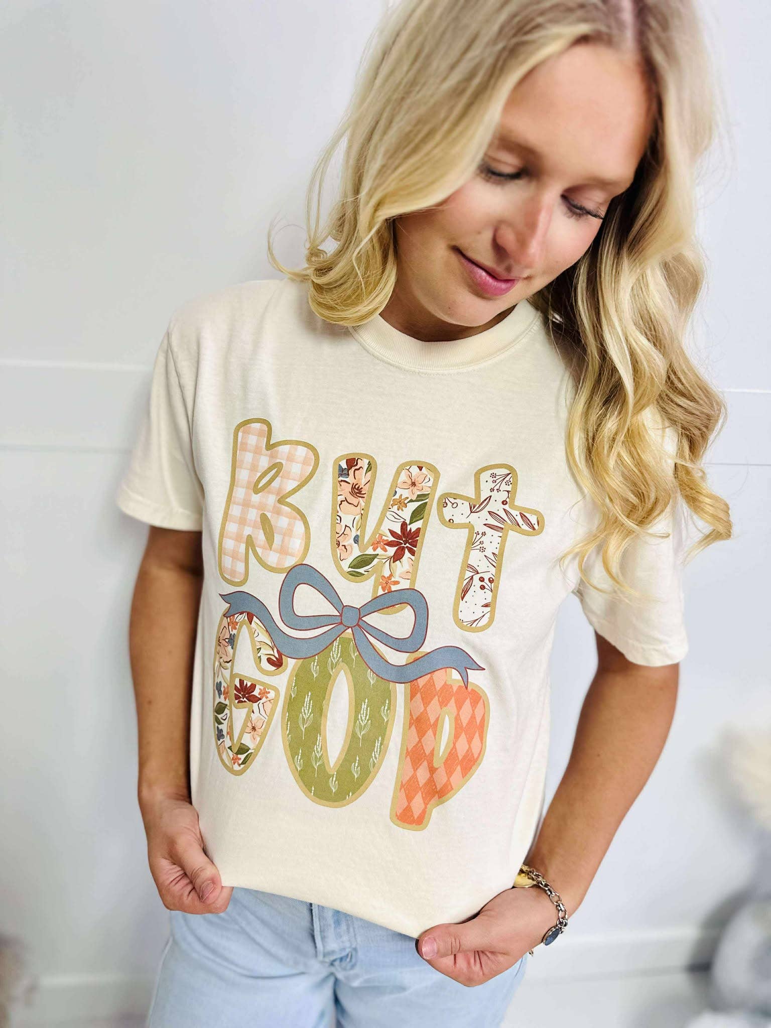 But God Bow Fall Print Graphic Tee Hoodie, Sweatshirt | PodTeesHub.com