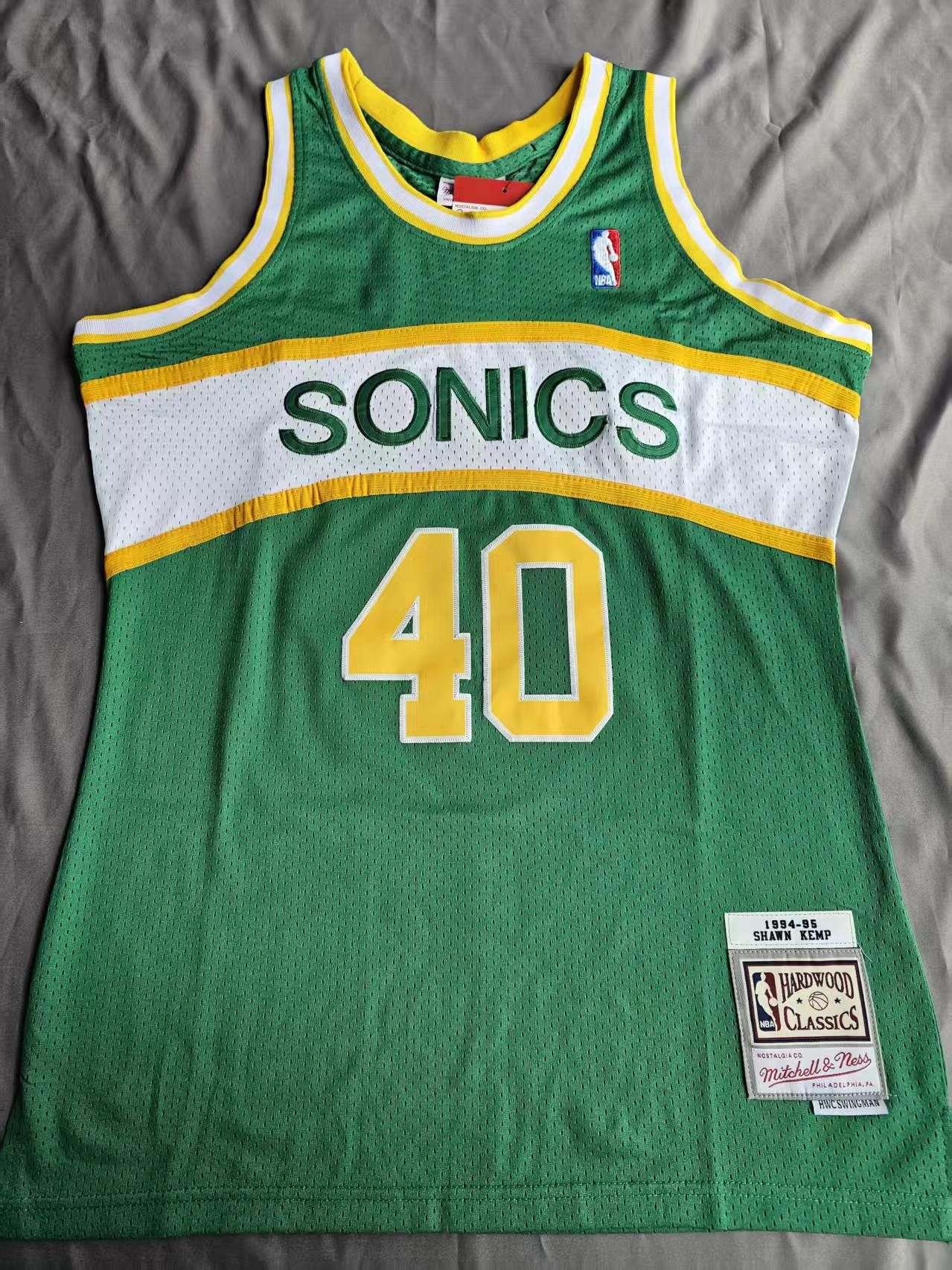 Nba 40 Shawn Kemp Jersey Seattle Supersonics 1994 95 T-Shirts, Hoodie, Sweatshirt | PodTeesHub.com
