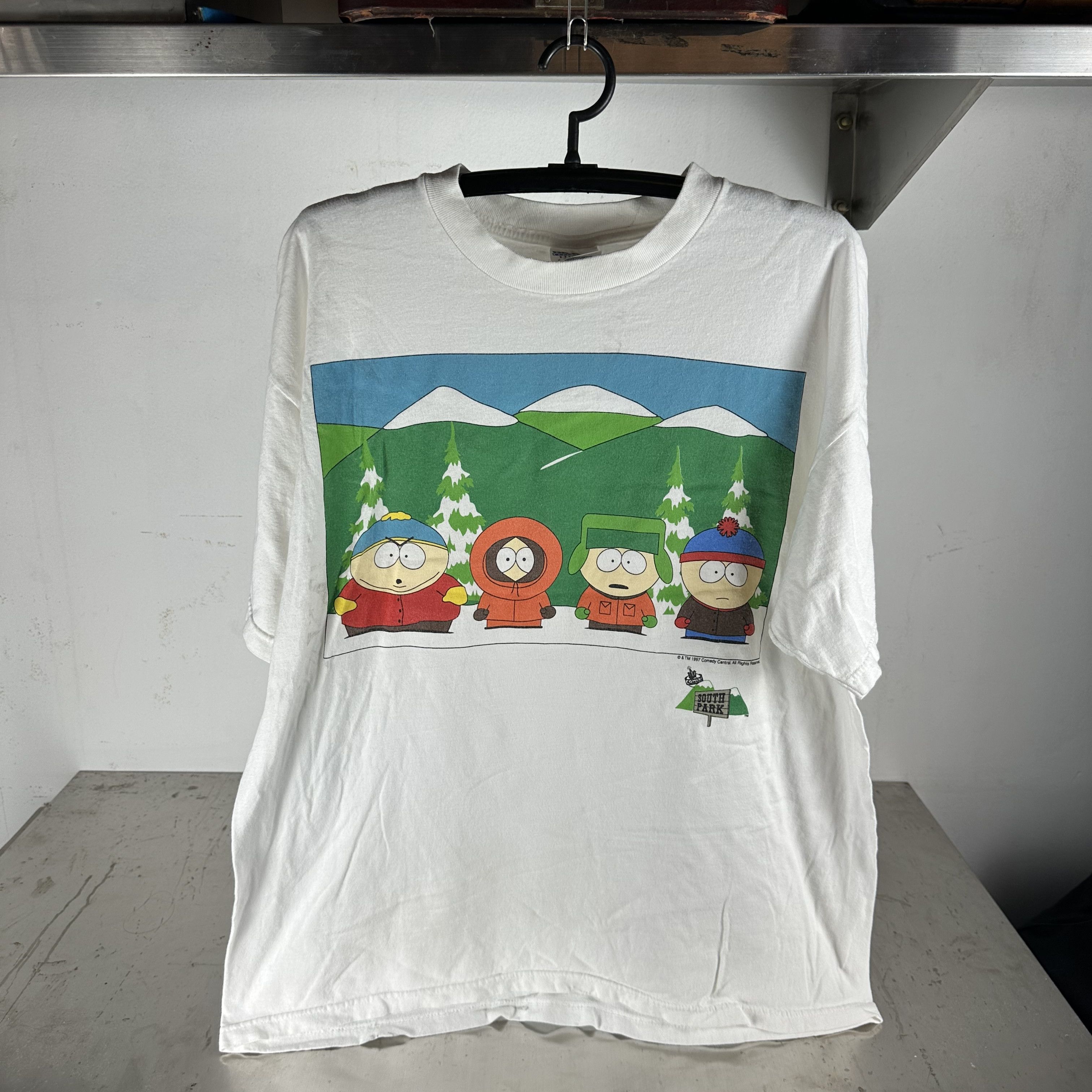 Vintage 1997 South Park Comedy Central The Boys Graphic T Shirt Hoodie, Sweatshirt | PodTeesHub.com