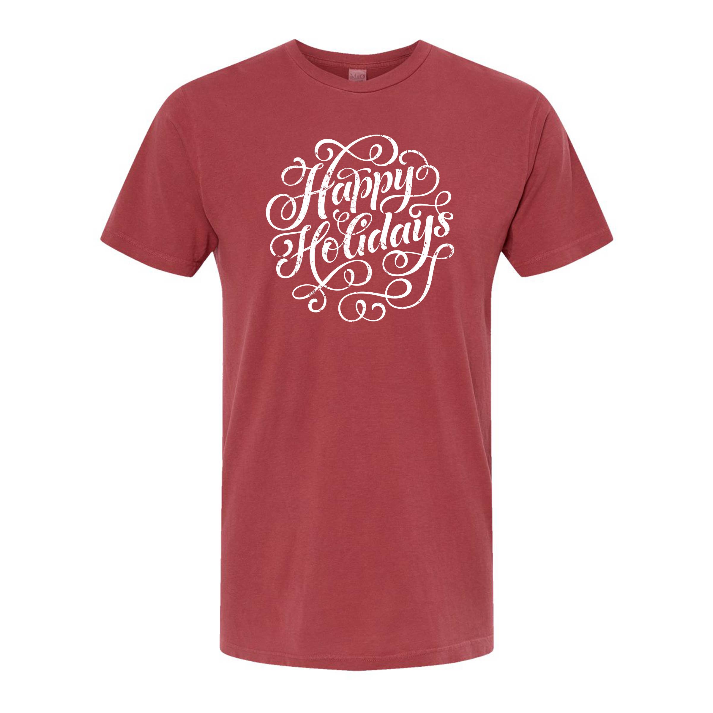 Happy Holidays Flourishes Crimson Tee Hoodie, Sweatshirt | PodTeesHub.com