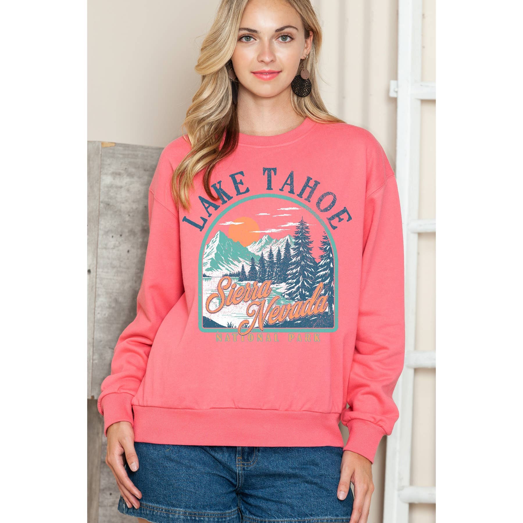 Lake Tahoe Sierra Nevada National Park Crewneck Sweater T-Shirts, Hoodie, Sweatshirt | PodTeesHub.com