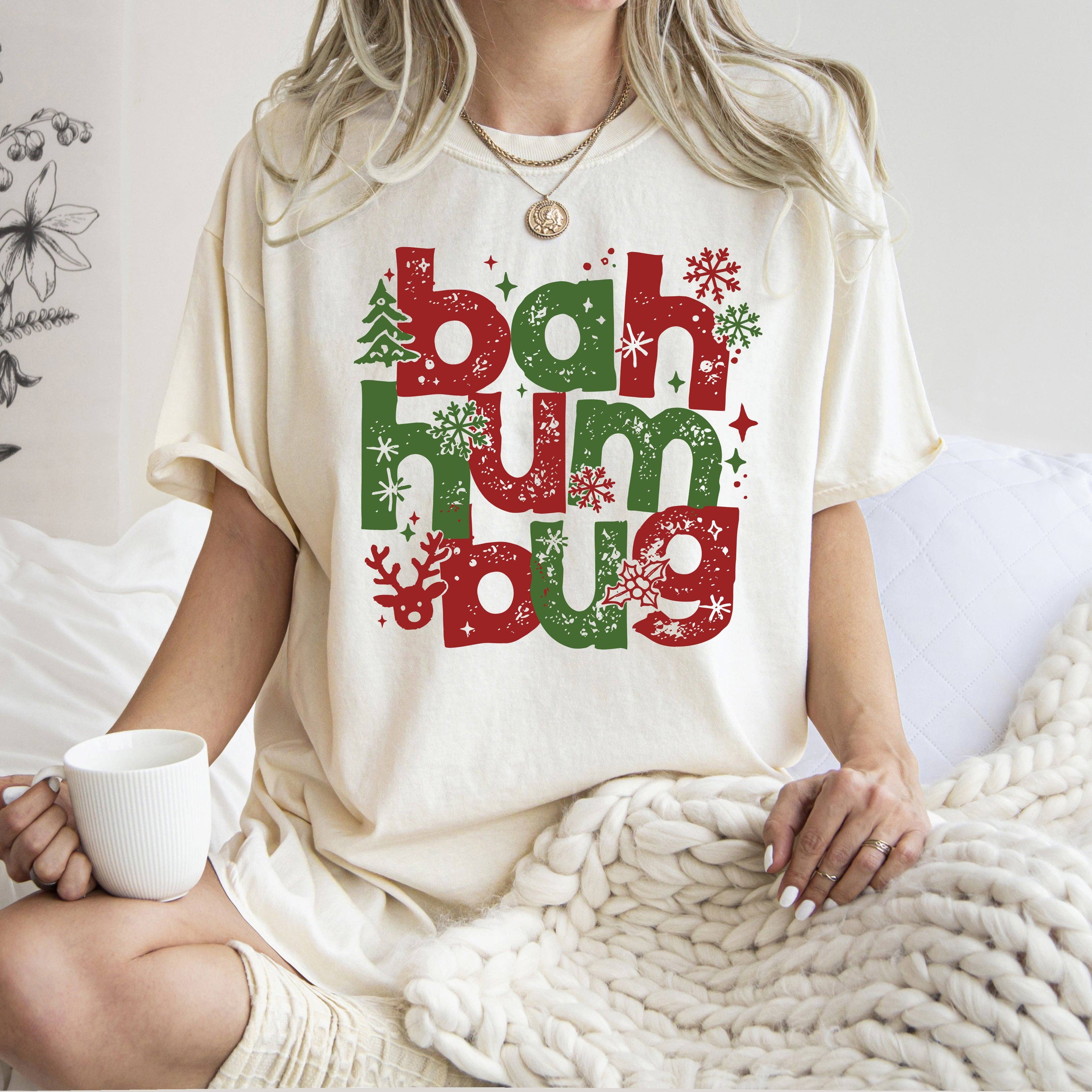 Bah Humbug, Funny Anti Christmas Naughty List Santa T-Shirt Hoodie, Sweatshirt | PodTeesHub.com