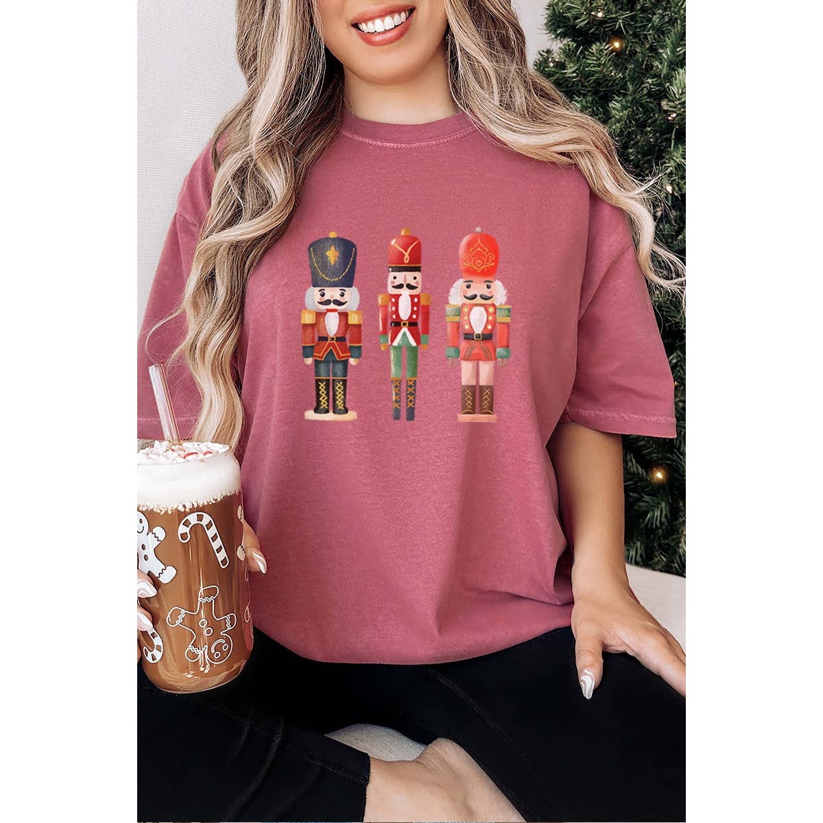 Nutcracker  Christmas Vintage Graphic Oversized Tee Hoodie, Sweatshirt | PodTeesHub.com