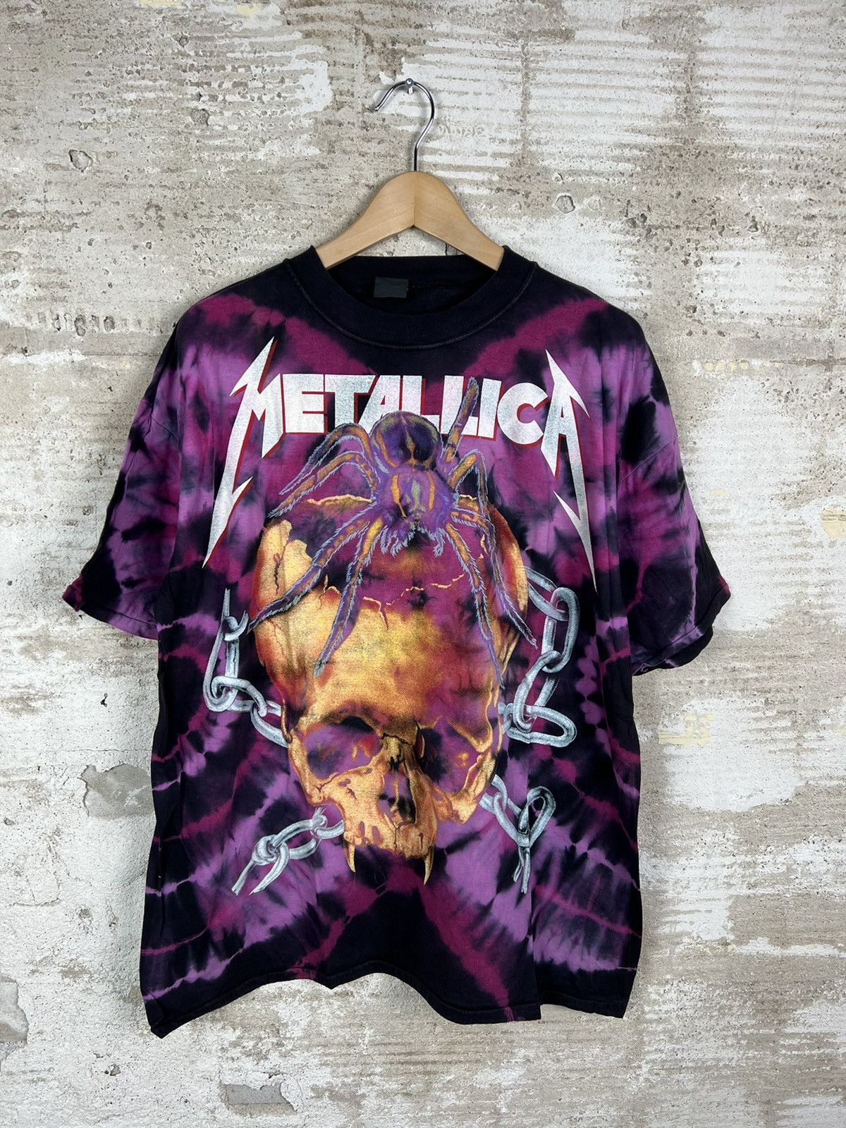 Metallica X Vintage Vintage 90s Metallica Aop Tie Dye Bootleg Tshirt Tee Hoodie, Sweatshirt | PodTeesHub.com