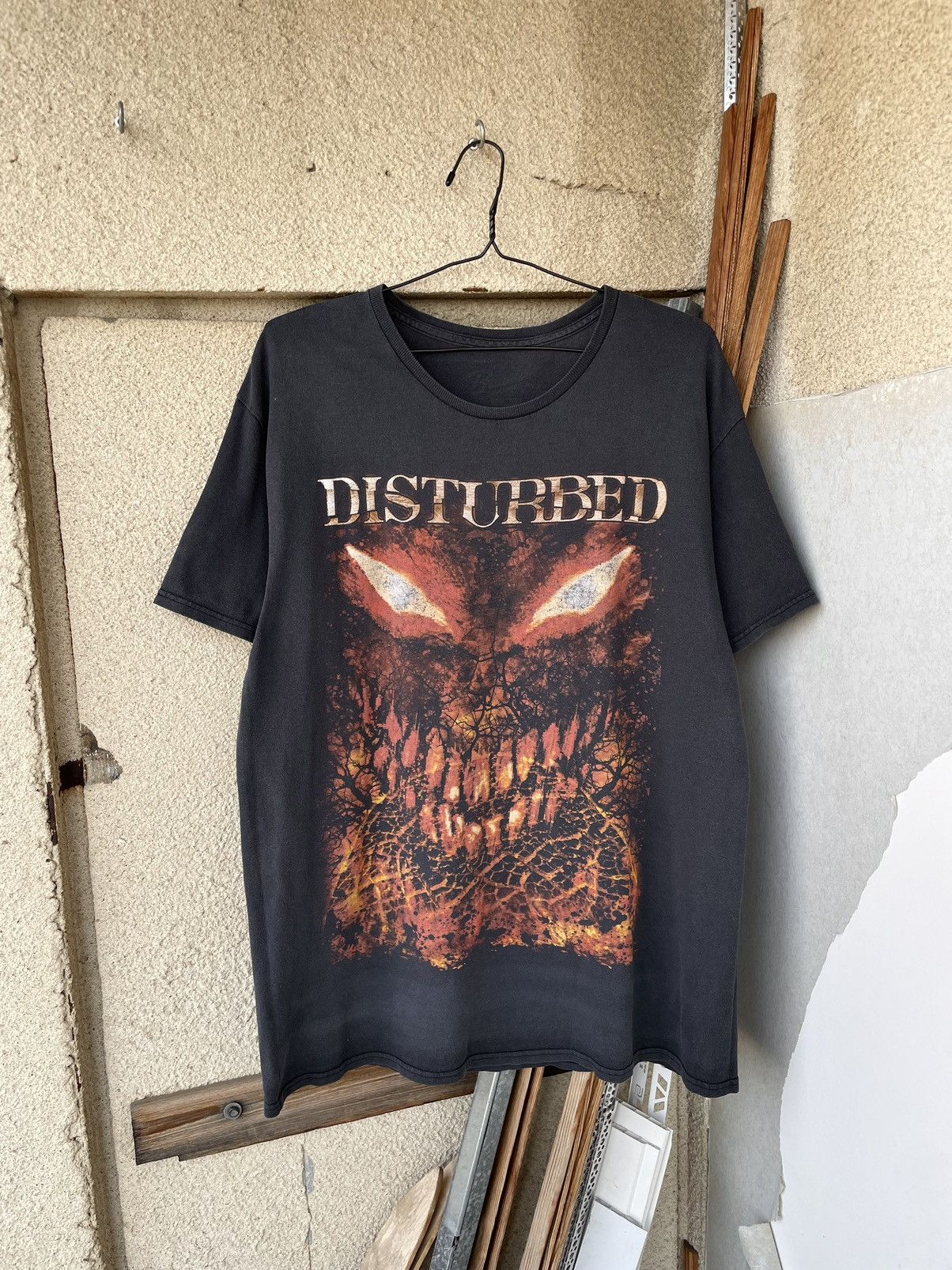 Band Tees Vintage Y2k Disturbed Devil Face Metal Band Faded T Shirt Hoodie, Sweatshirt | PodTeesHub.com