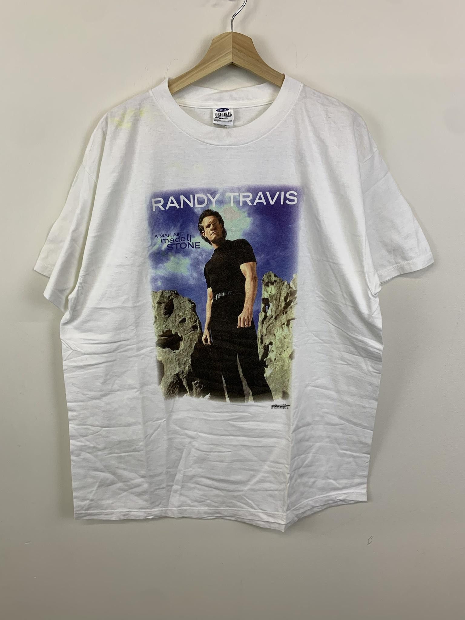 Band Tees Vintage Randy Travis A Man Aint Made Of Stone Signed Tour Tee Hoodie, Sweatshirt | PodTeesHub.com