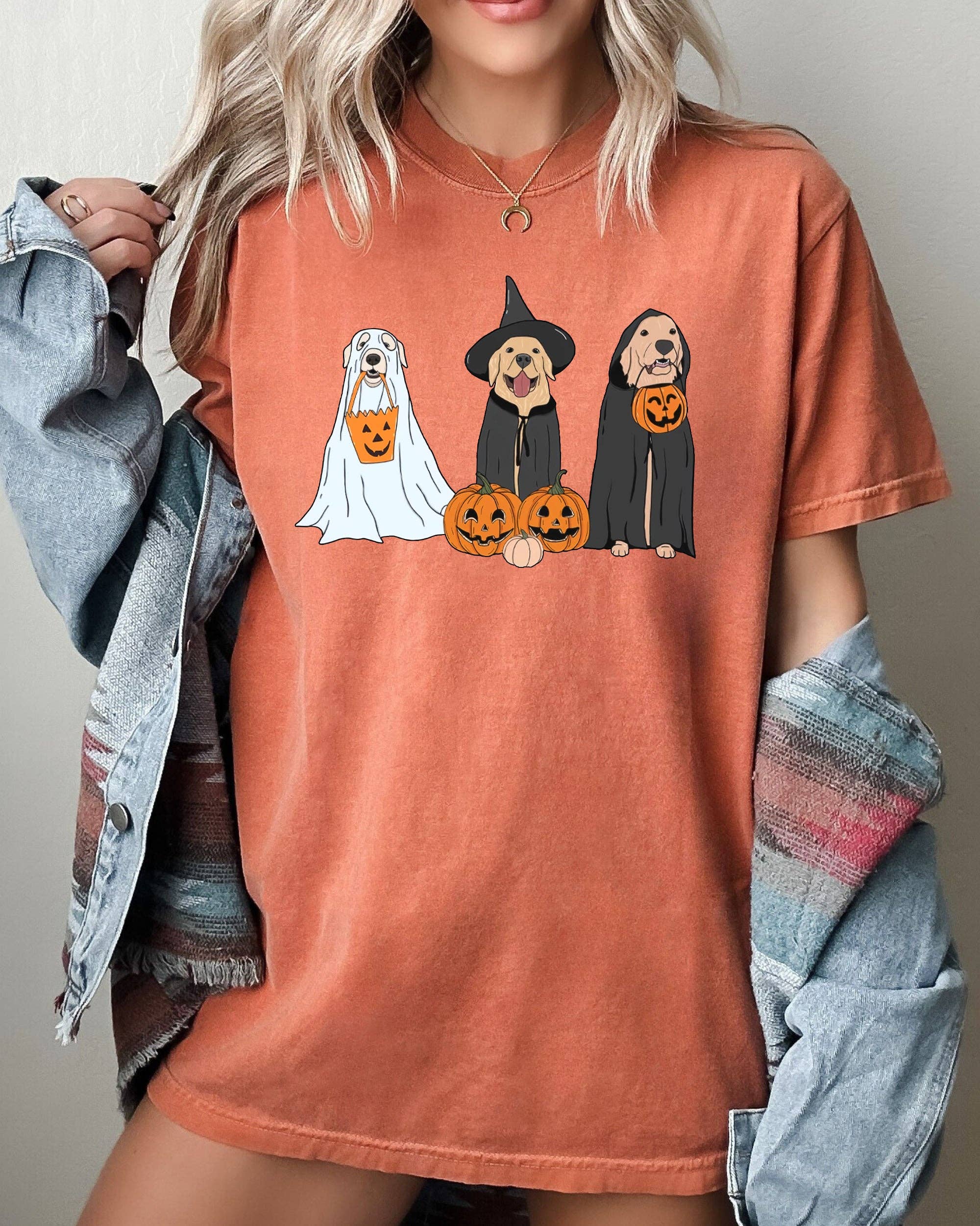 Dog Ghosts, Skeleton, Funny, Pumpkin, Halloween T-Shirt Hoodie, Sweatshirt | PodTeesHub.com
