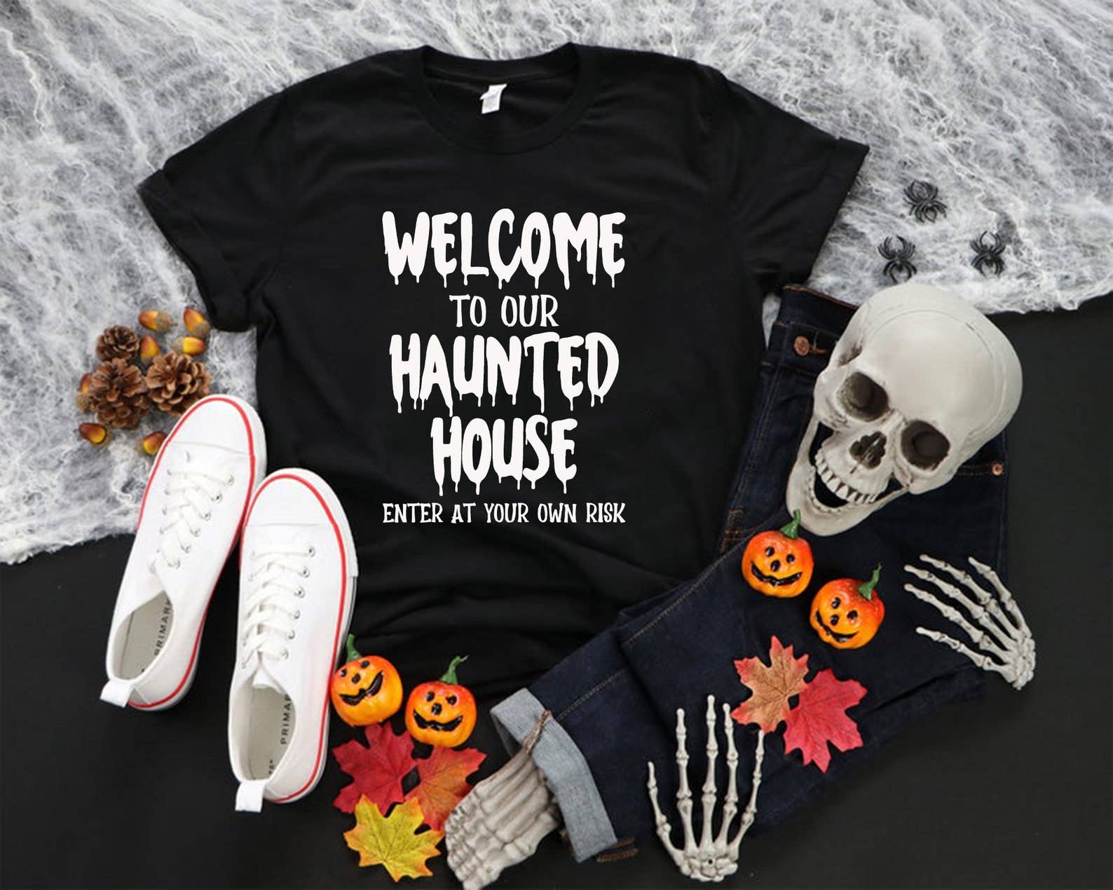 Welcome To Our Haunted House T-Shirt Hoodie, Sweatshirt | PodTeesHub.com