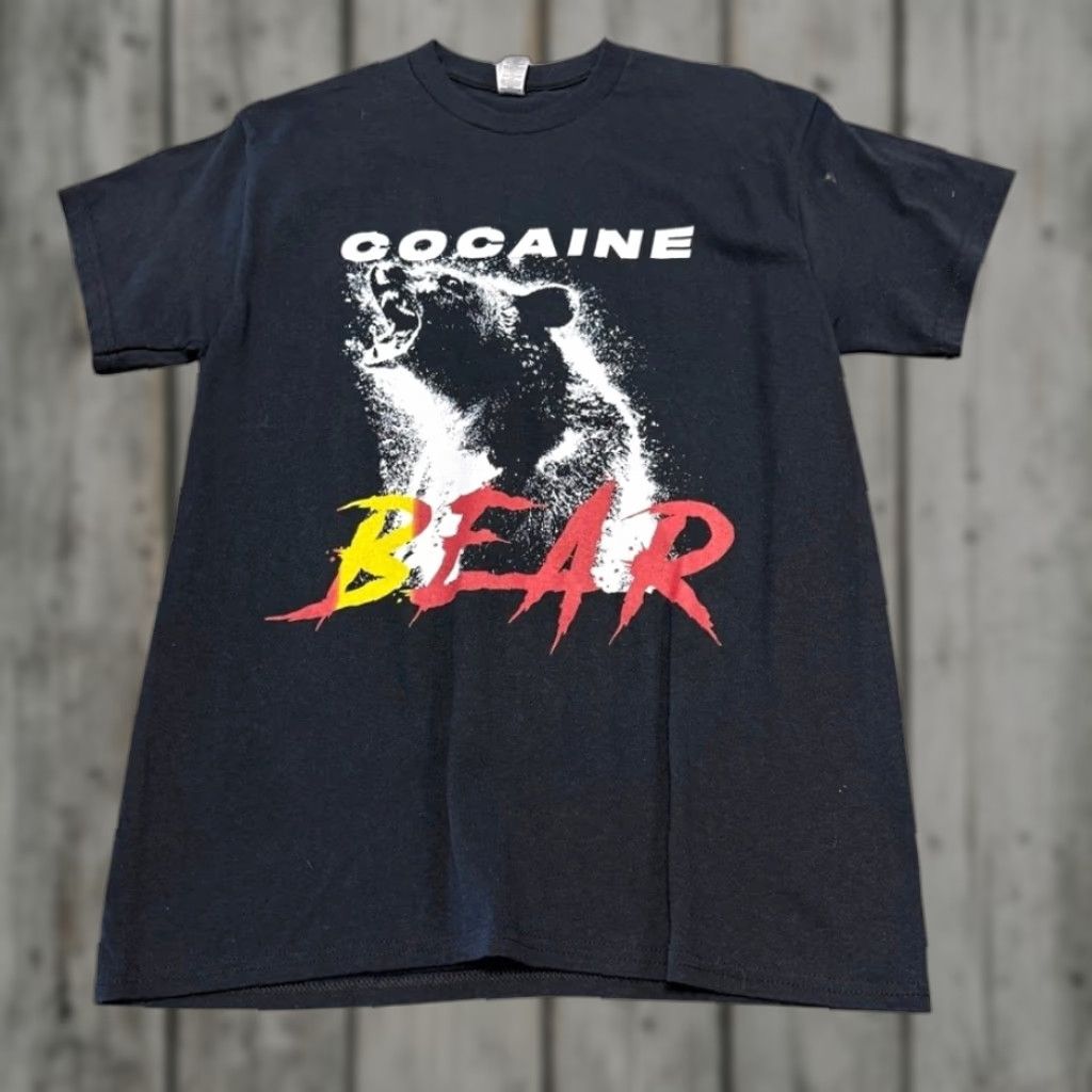 Gildan Cocaine Bear Film Graphic Tee Horror Comedy Cult Shirt Black Medium Mens Hoodie, Sweatshirt | PodTeesHub.com