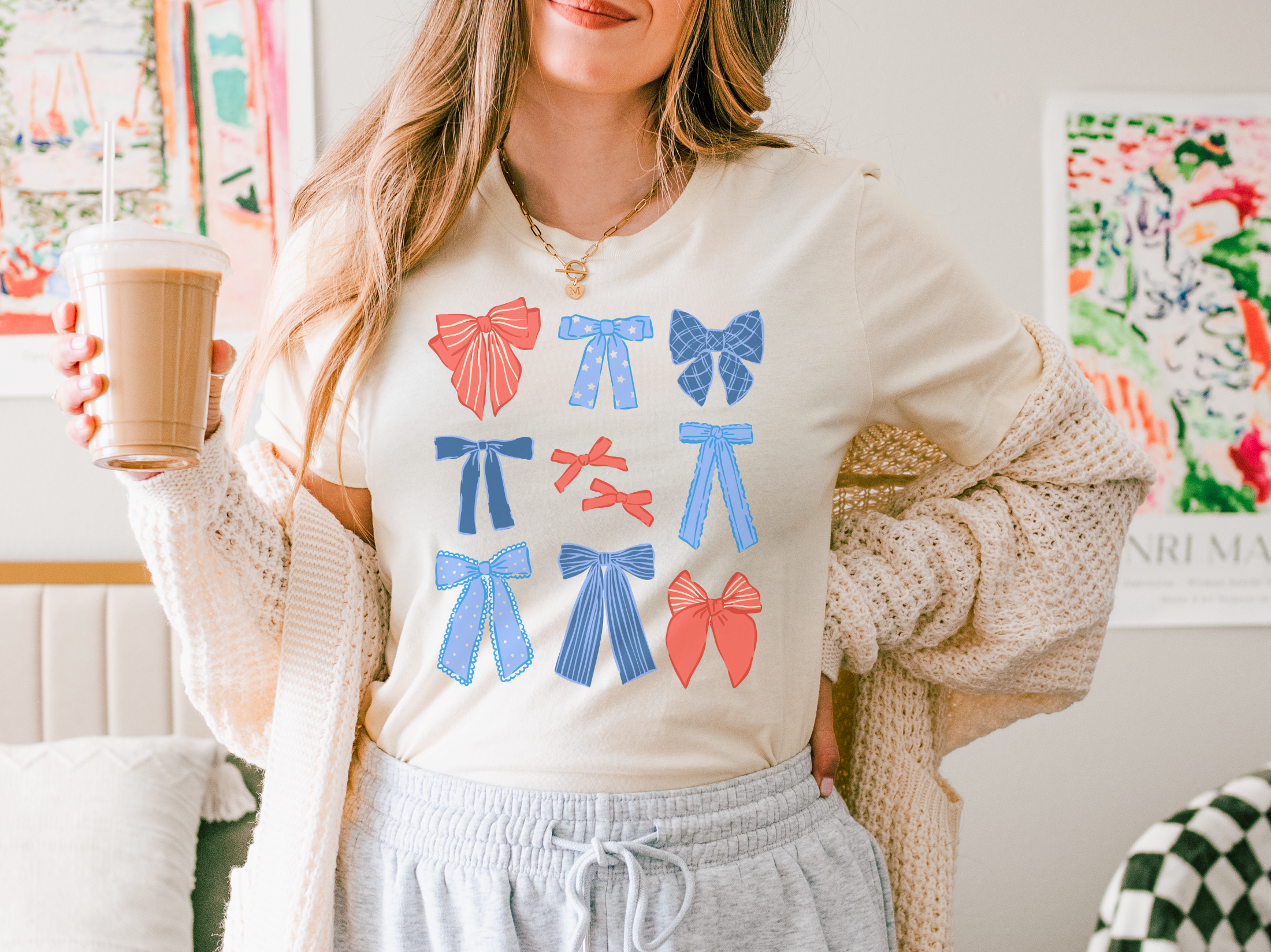 Patriotic Bows Tee | Patriotic T Shirt | Usa Tee Hoodie, Sweatshirt | PodTeesHub.com