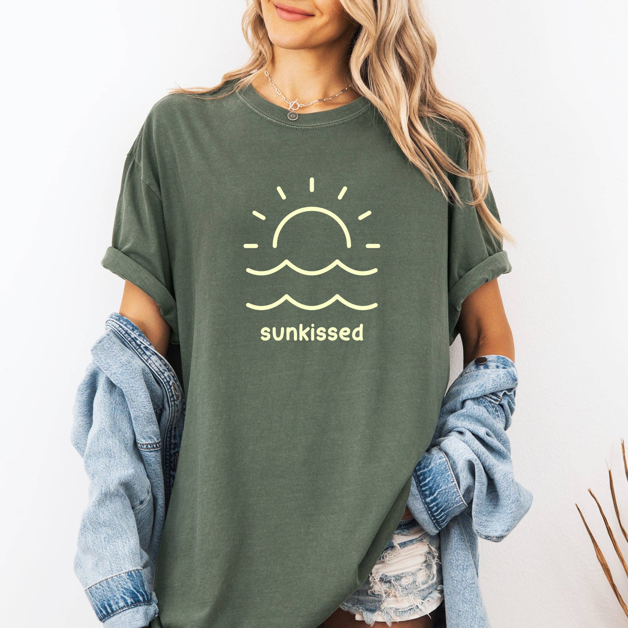 Sunkissed Retro Sunshine Beach Summer Comfort Colors T-Shirt Hoodie, Sweatshirt | PodTeesHub.com