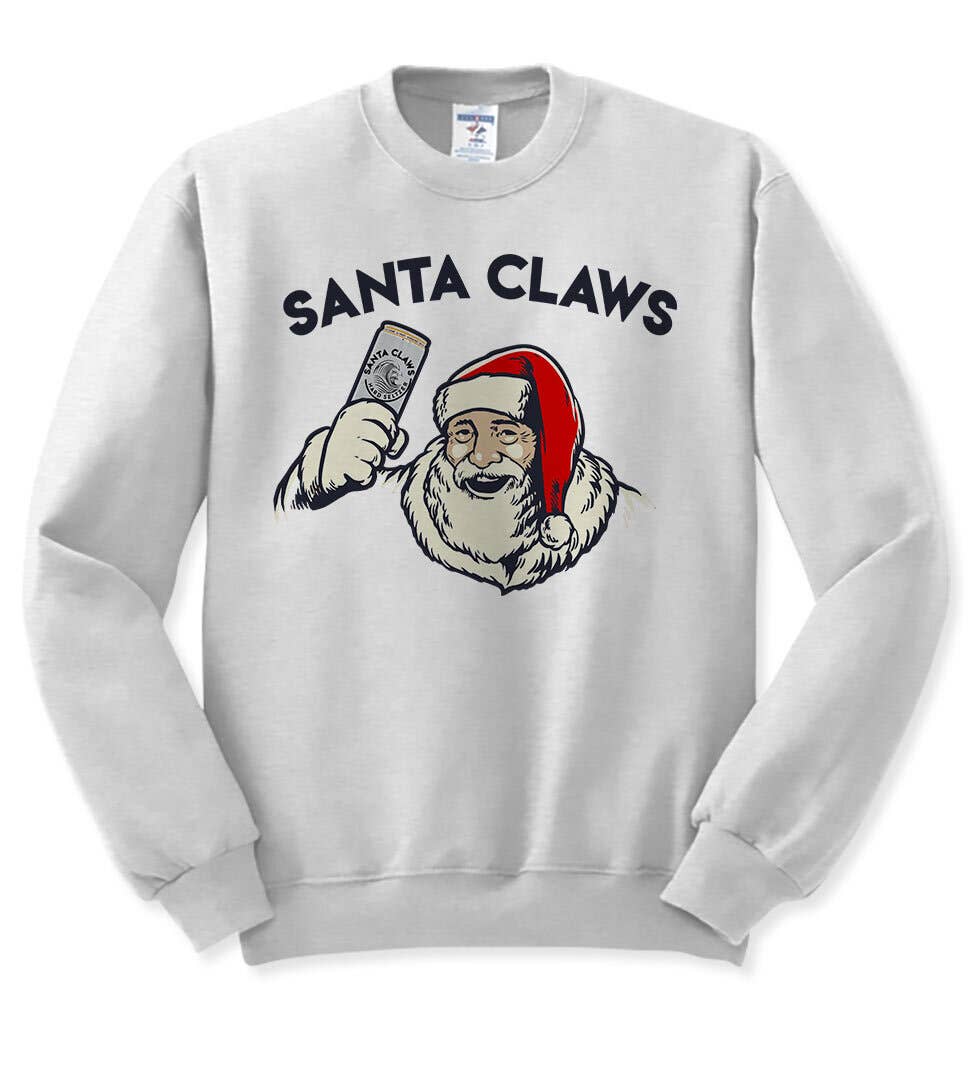 Santa Claws Christmas Sweater - White Claw Fun Sweatshirt T-Shirts, Hoodie | PodTeesHub.com