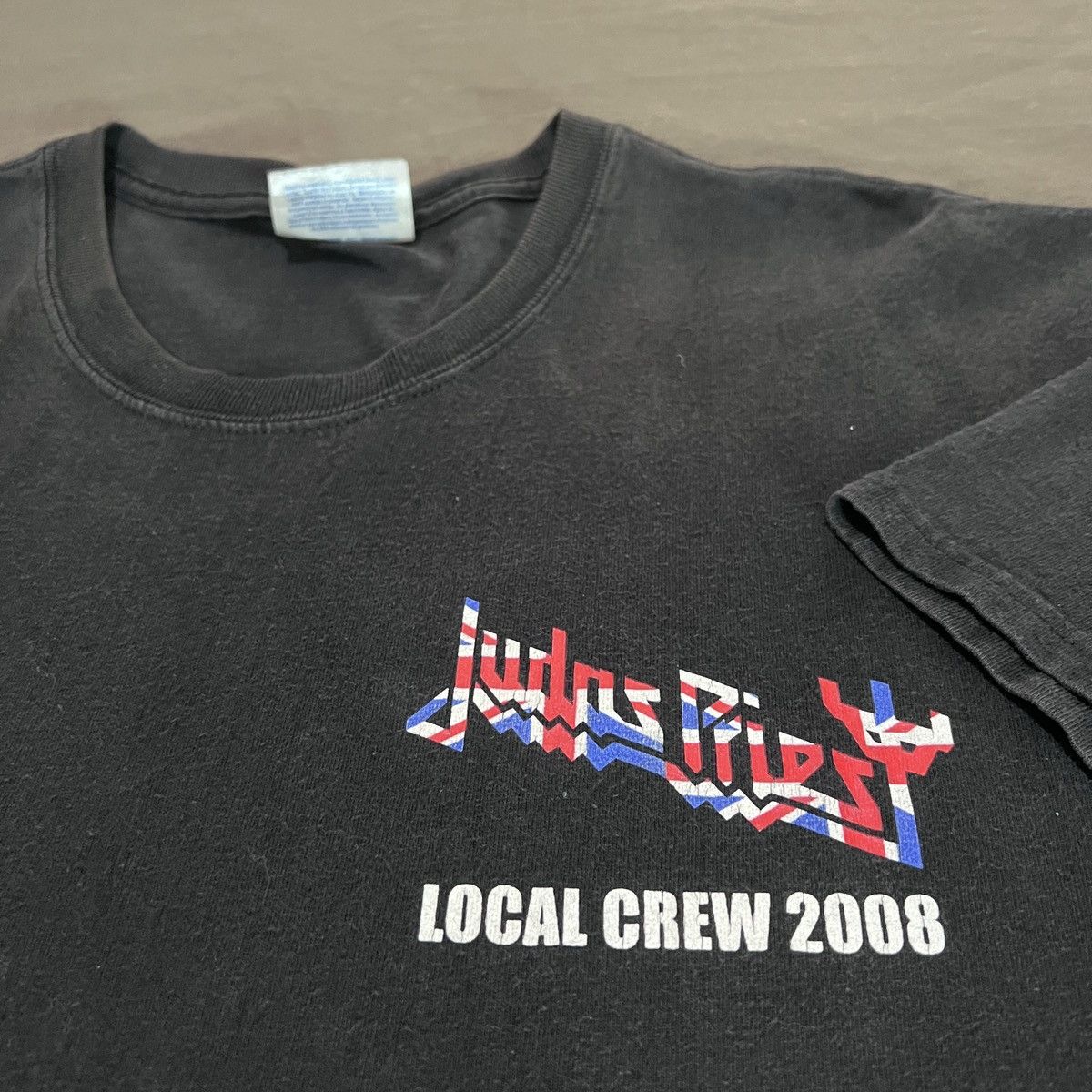Vintage Y2k Judas Priest Local Crew Heavy Metal Tee Xl Faded Hoodie, Sweatshirt | PodTeesHub.com