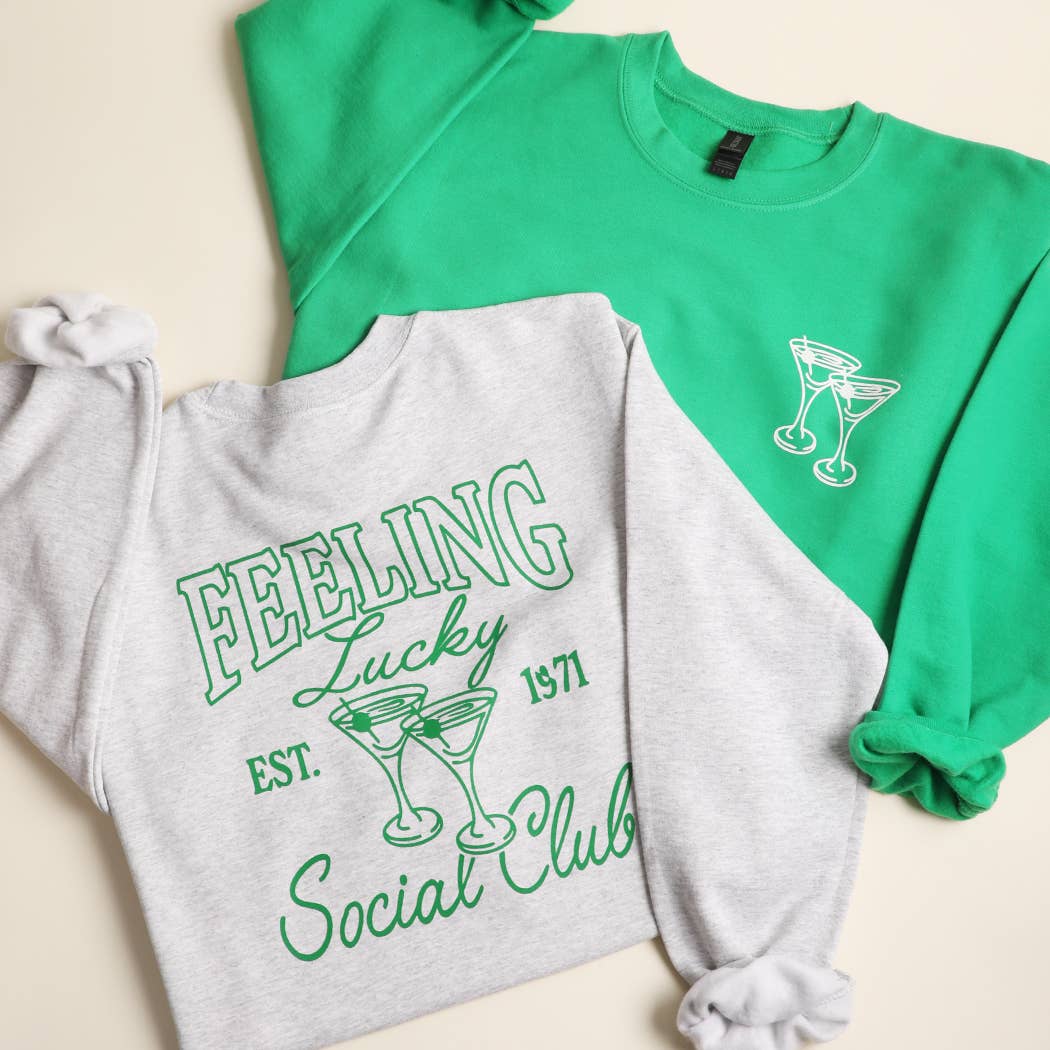 Feeling Lucky Social Club Heavyweight Fleece Sweatshirt T-Shirts, Hoodie | PodTeesHub.com