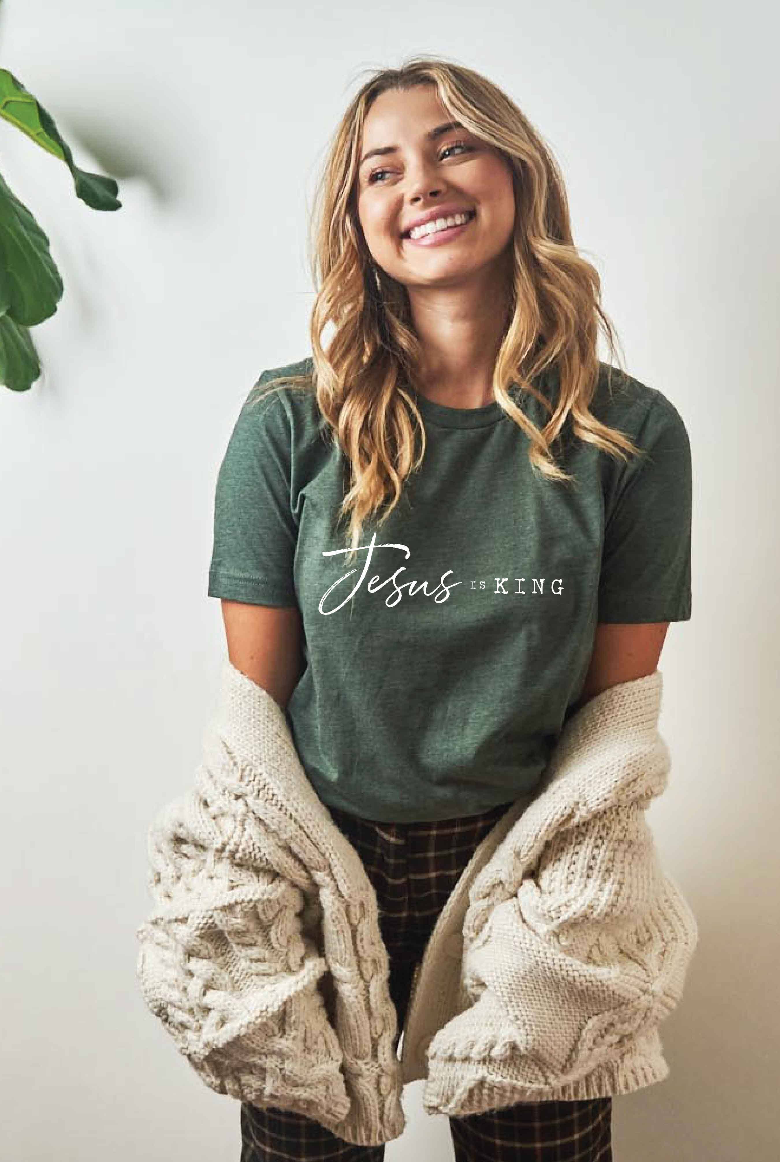 Jesus Is King Graphic T-Shirt - Hand Screen Printed Hoodie, Sweatshirt | PodTeesHub.com