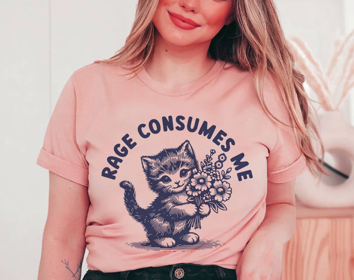 Rage Consumes Me Kitten - Funny Weird Animal T-Shirt Hoodie, Sweatshirt | PodTeesHub.com