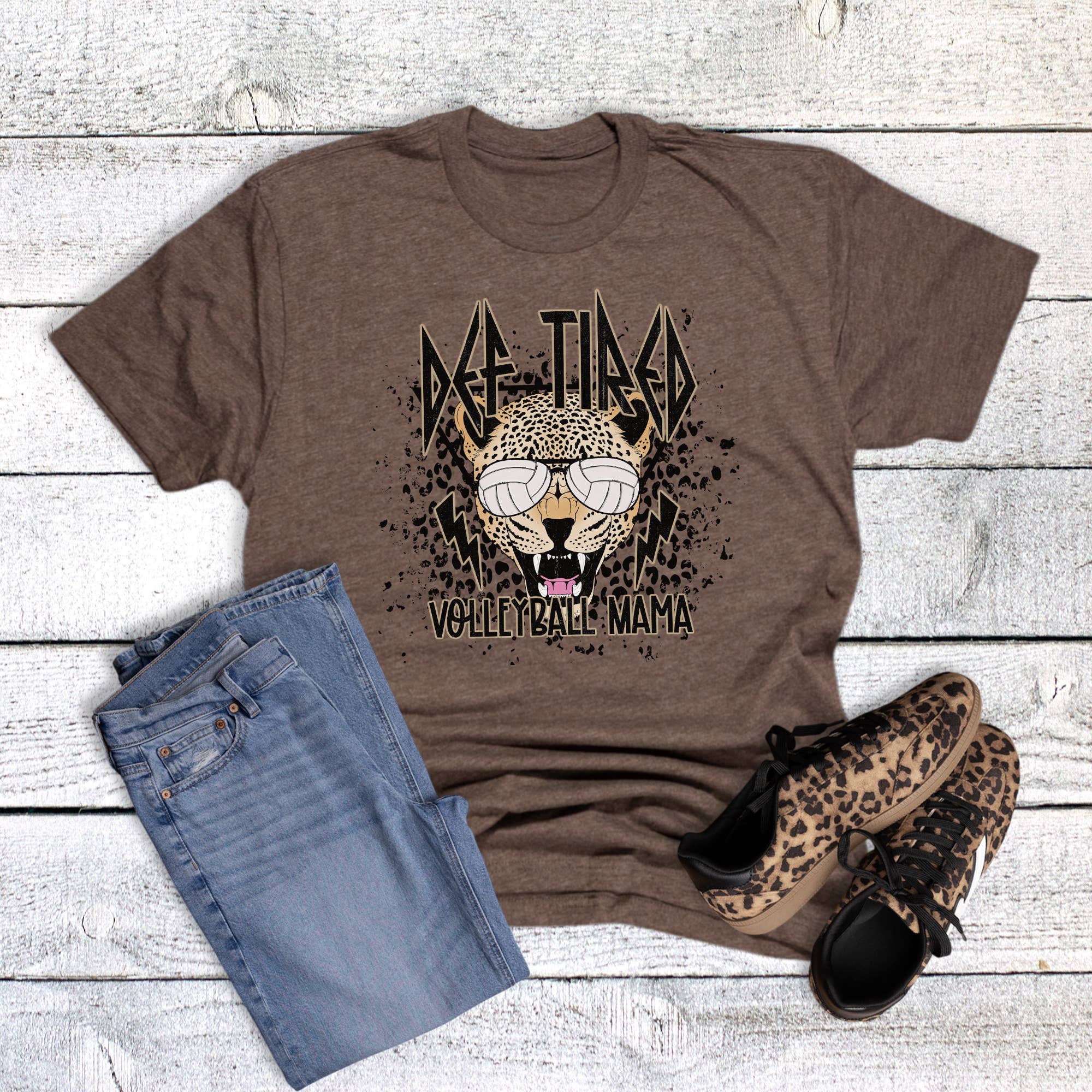 Def Tired Volleyball Mama Graphic Tee Hoodie, Sweatshirt | PodTeesHub.com