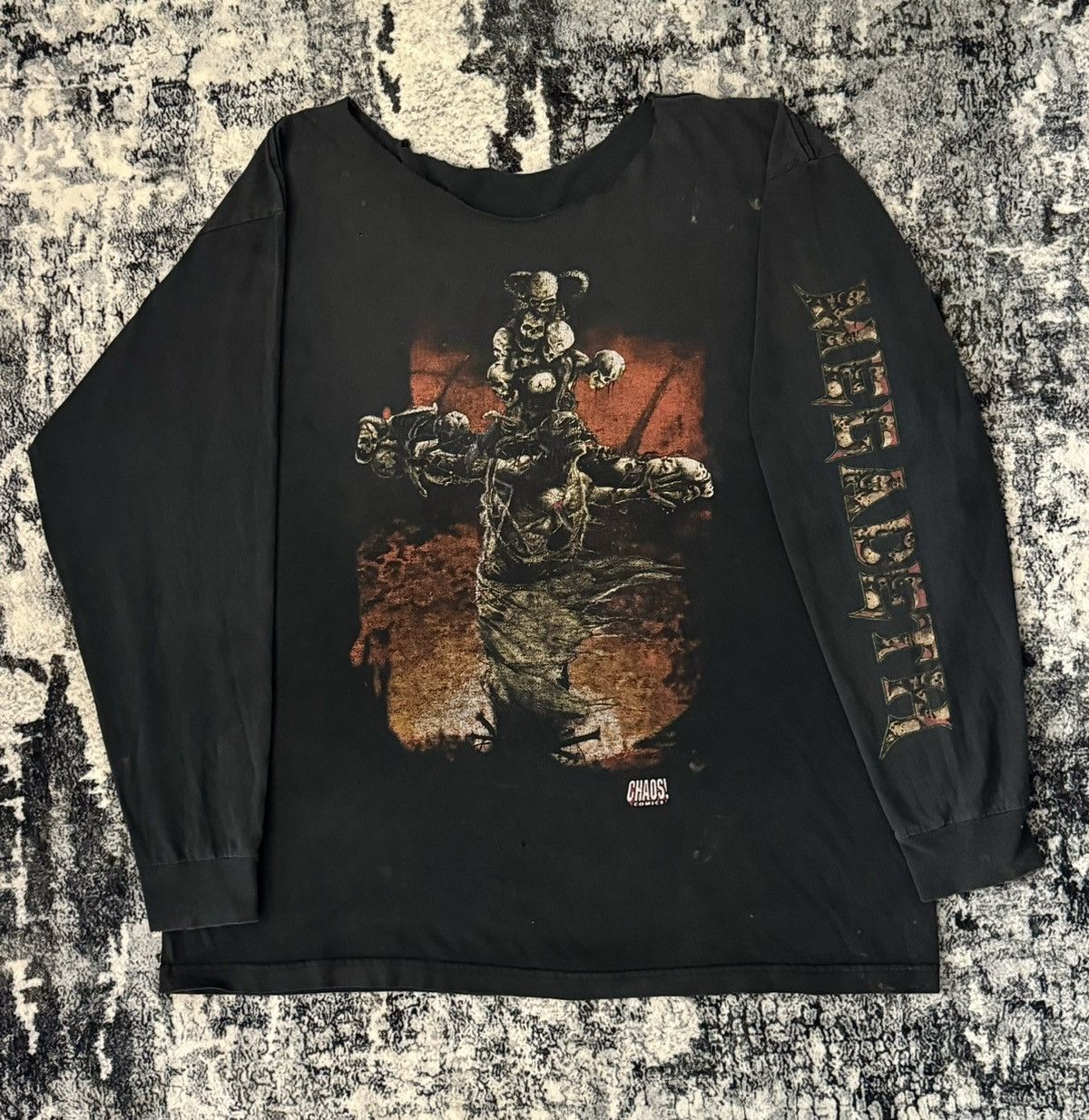 Vintage 1997 Megadeth Black Faded Distressed Vintage Band Longsleeve T-Shirts, Hoodie, Sweatshirt | PodTeesHub.com