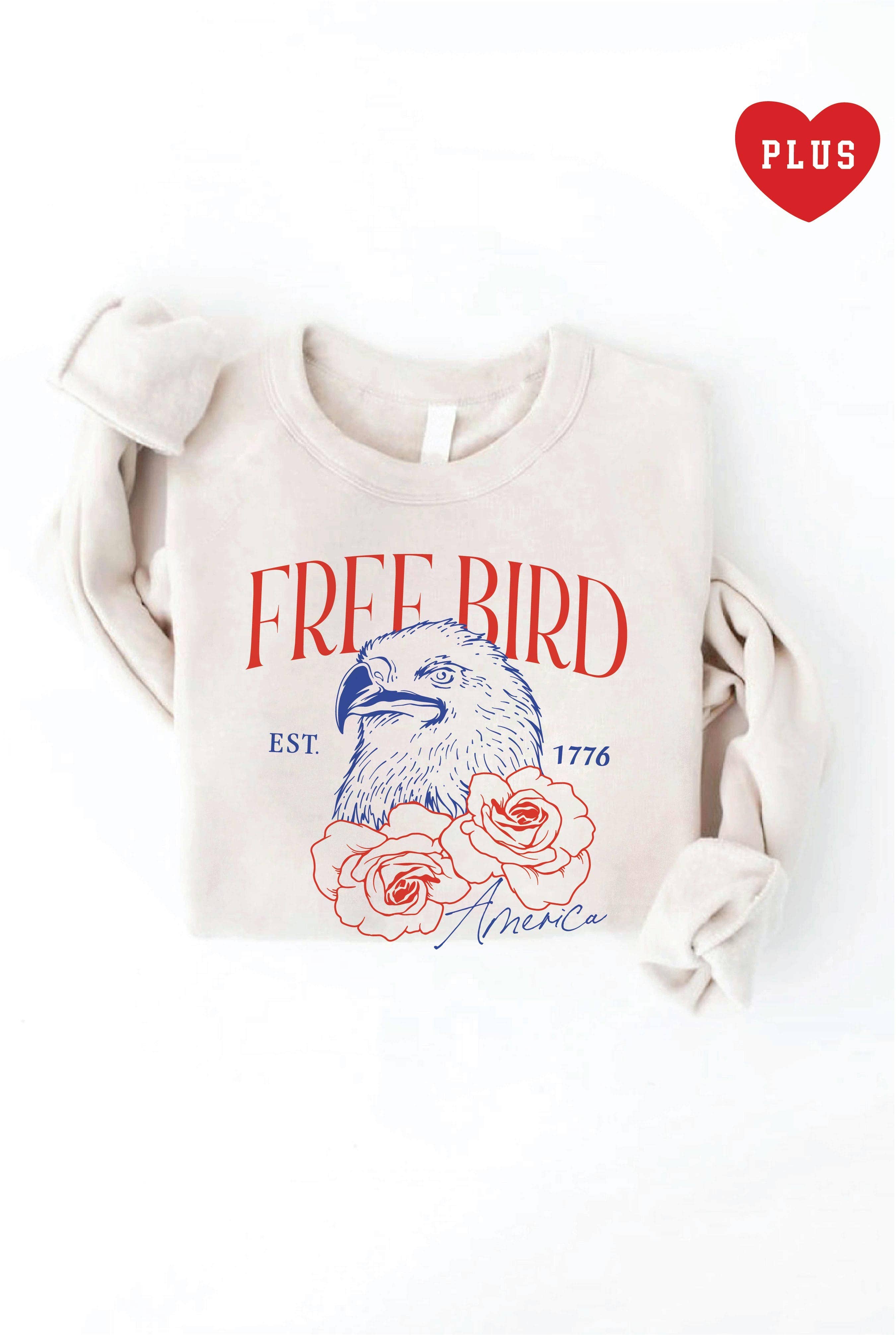 Free Bird America Plus Graphic Sweatshirt T-Shirts, Hoodie | PodTeesHub.com