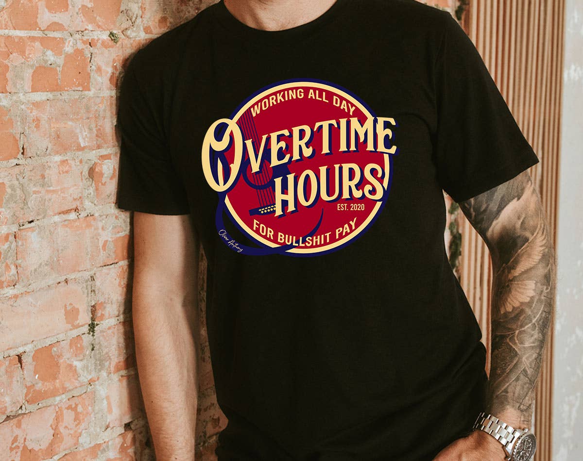Overtime Hours Oliver Anthony Inspired - USA T-Shirt Hoodie, Sweatshirt | PodTeesHub.com