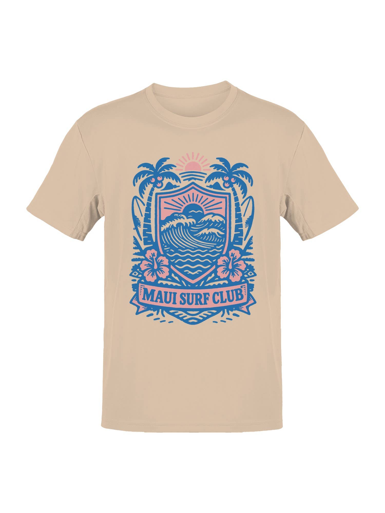 Maui Surf Club Tropical Crest Men's T-Shirt Hoodie, Sweatshirt | PodTeesHub.com
