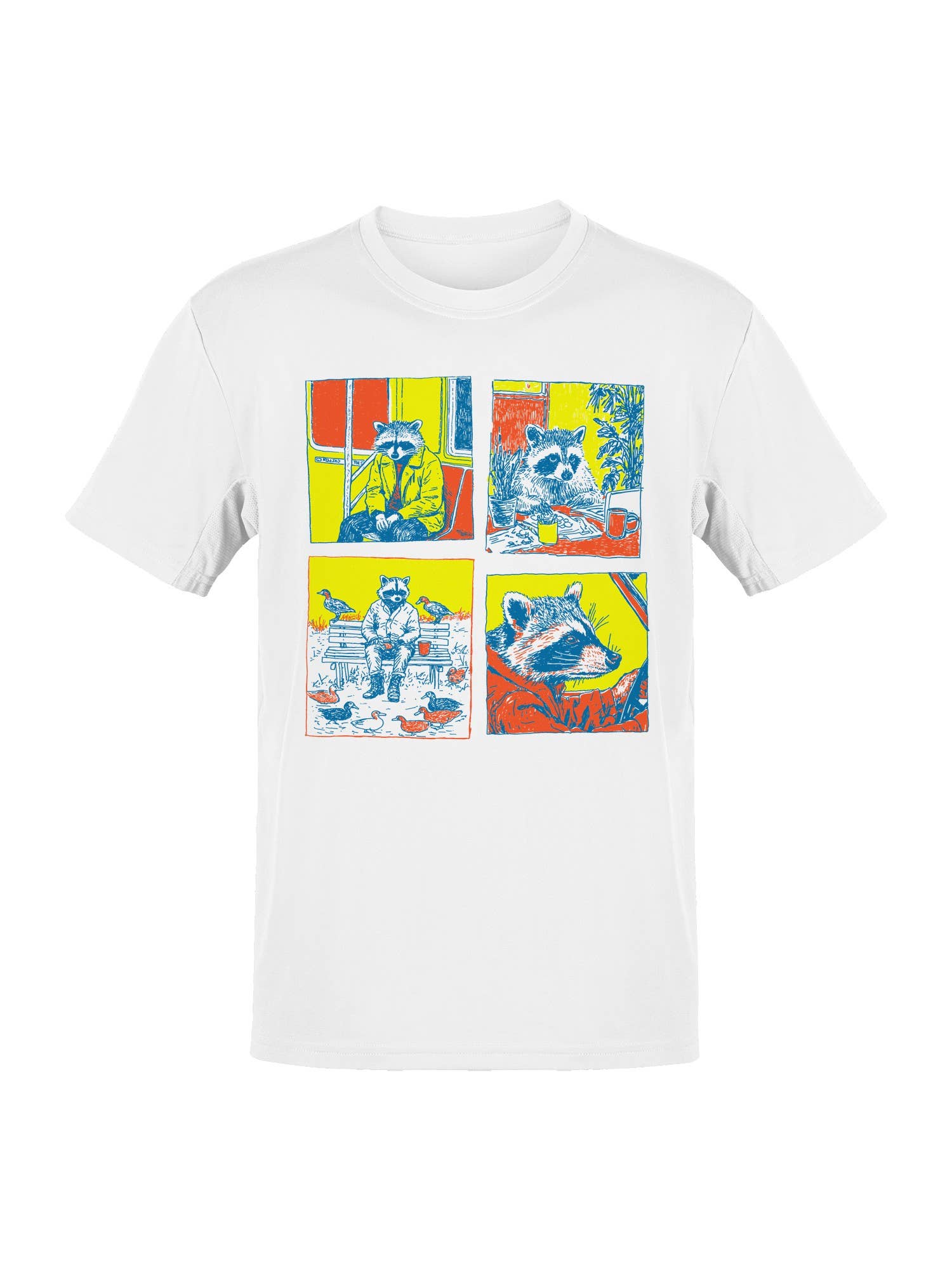 Melancholic Raccoon Vibes Art Men's T-Shirt Hoodie, Sweatshirt | PodTeesHub.com