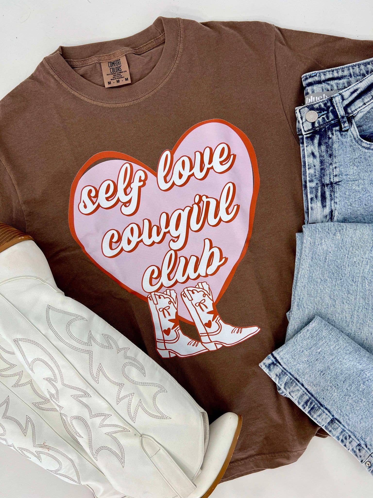 Self Love Cowgirl Club Western Heart Dtf Tee Hoodie, Sweatshirt | PodTeesHub.com