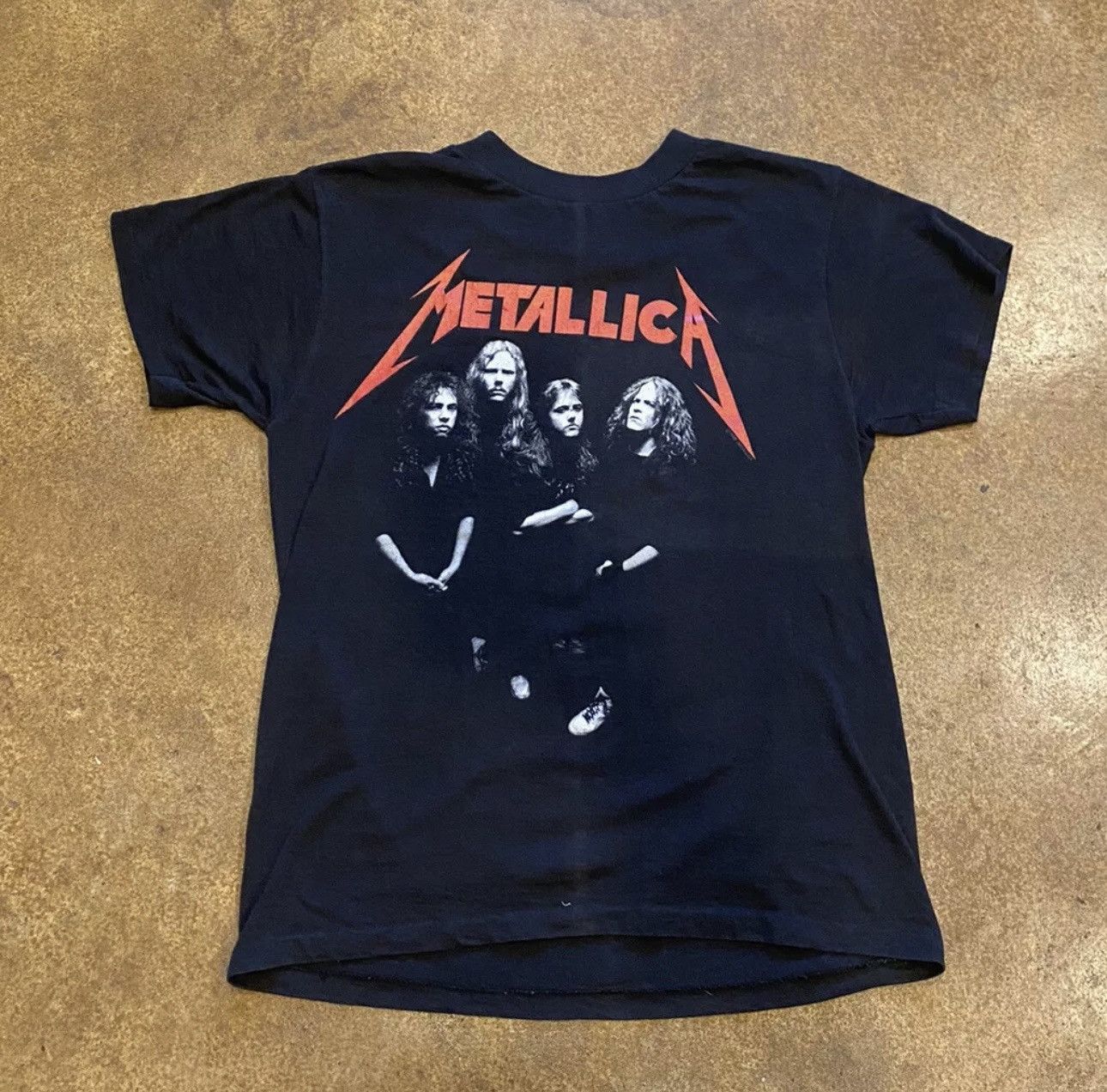 Metallica X Vintage Vintage 1988 Metallica Band Tee And Justic For All Tour Sz L Hoodie, Sweatshirt | PodTeesHub.com