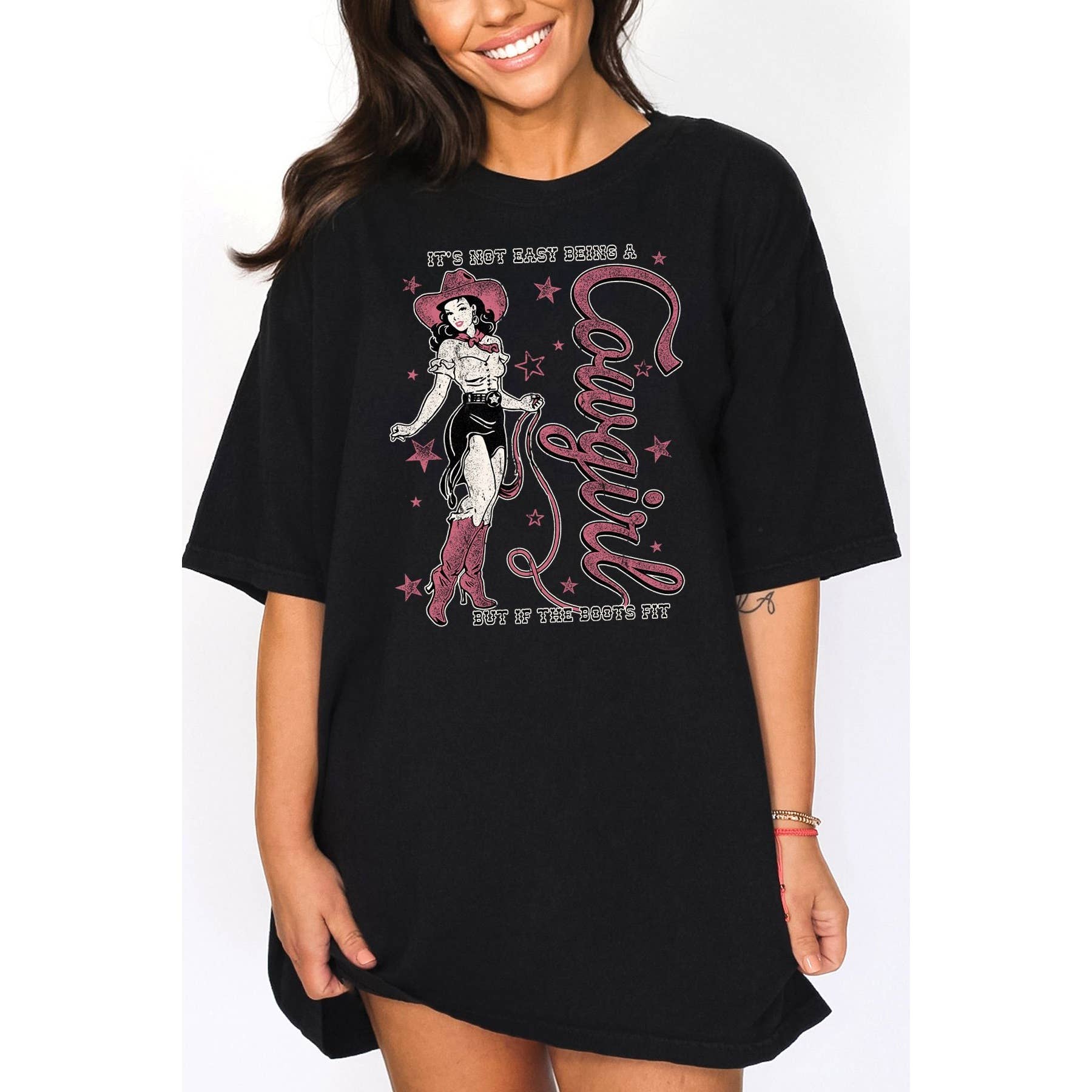 Cowgirl Oversized Unisex T Shirt Hoodie, Sweatshirt | PodTeesHub.com