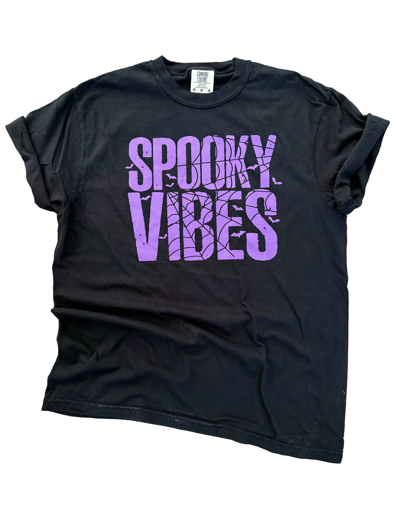 Spooky Vibes Spiderweb Halloween Tee Hoodie, Sweatshirt | PodTeesHub.com
