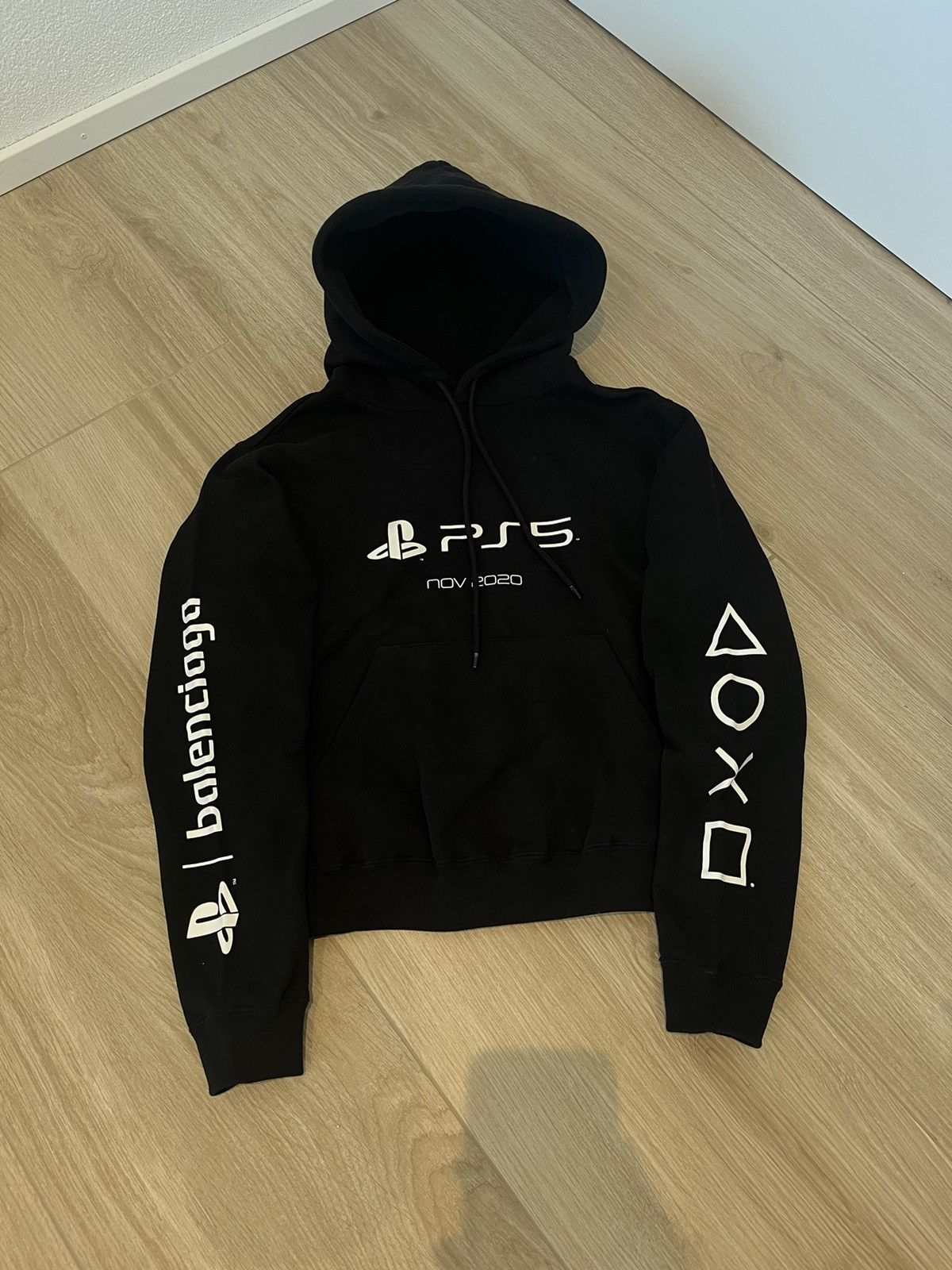 Balenciaga Playstation Ps5 Fitted Hoodie T-Shirts, Sweatshirt | PodTeesHub.com