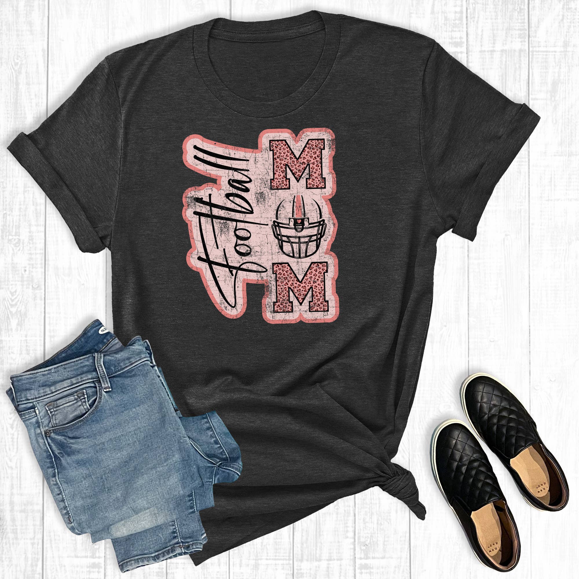 Leopard Football Mom Gameday Graphic Tee Hoodie, Sweatshirt | PodTeesHub.com