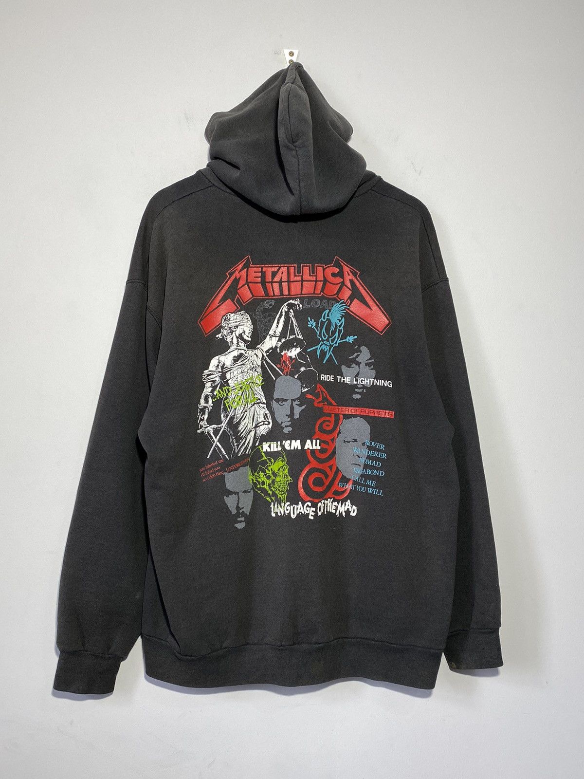 Metallica X Vintage Vintage 90 S Metallica Load Screen Stars Tag Zip Hoodie T-Shirts, Sweatshirt | PodTeesHub.com