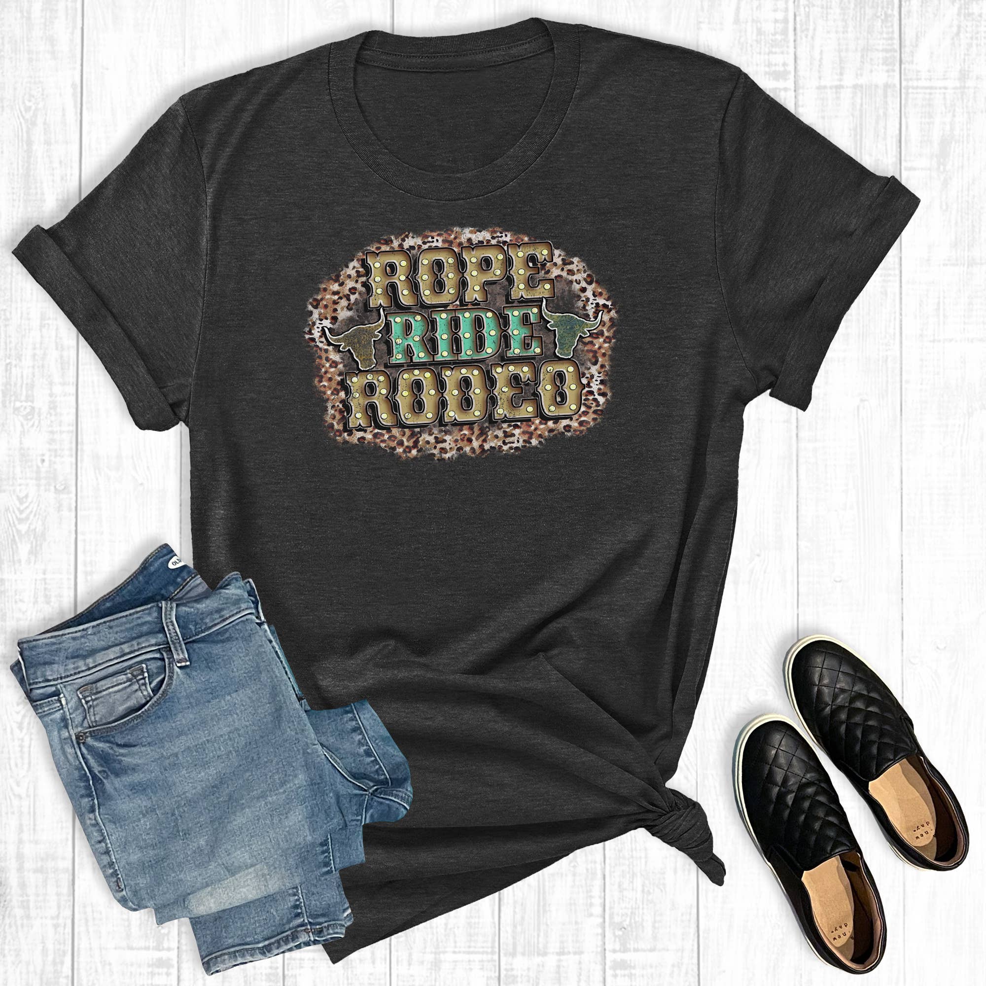 Rope Ride Rodeo Graphic Tee Hoodie, Sweatshirt | PodTeesHub.com