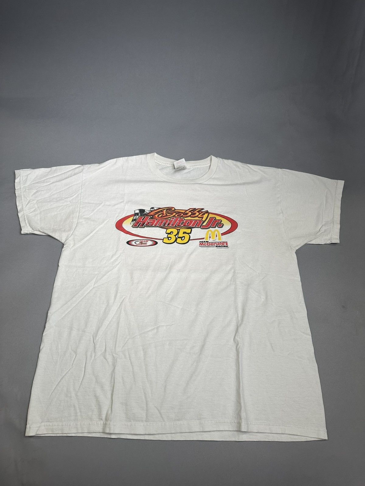 Nascar X Vintage Bobby Hamilton 35 Mcdonalds Nascar Y2k Vintage Tee Hoodie, Sweatshirt | PodTeesHub.com