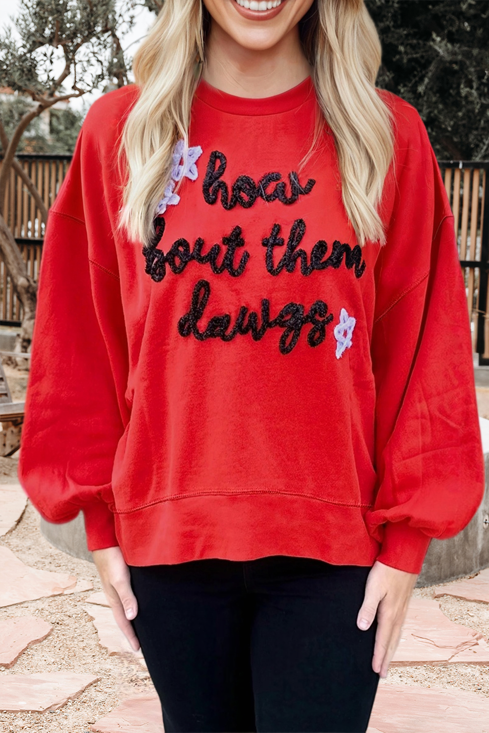 How Bout Them Dawgs Embroidered Script Sweatshirt (S-Xl) T-Shirts, Hoodie | PodTeesHub.com