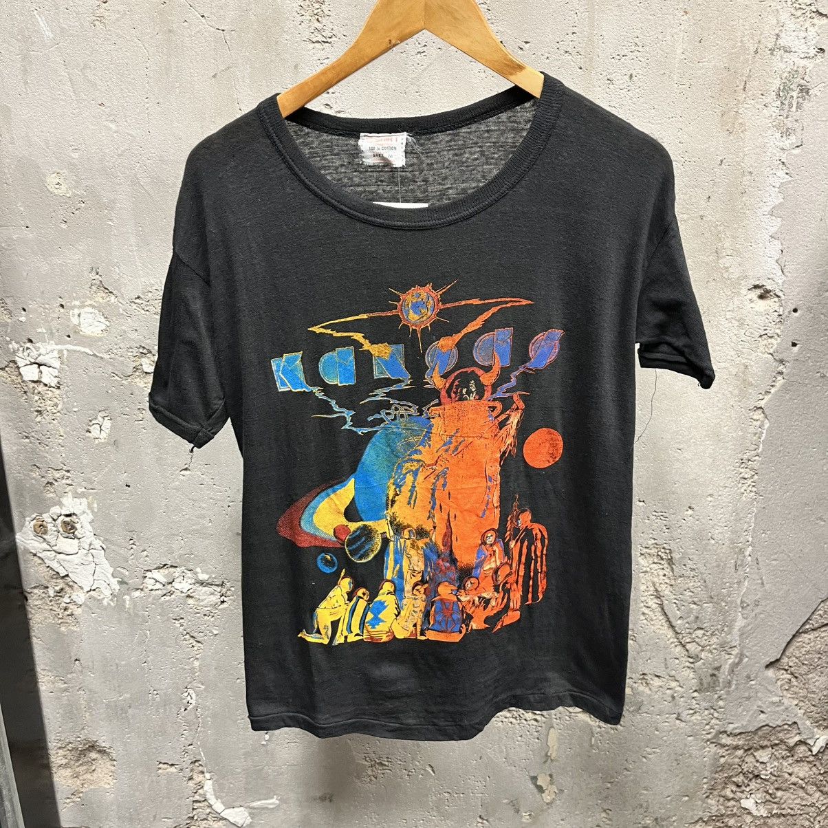 Vintage 1970s 70s Kansas Band Ringer T Shirt 80s Hoodie, Sweatshirt | PodTeesHub.com