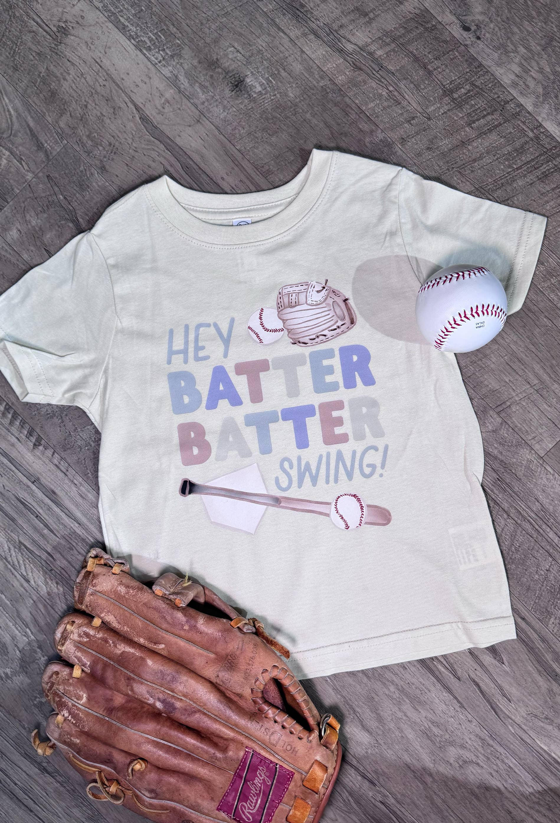 Hey Batter Batter Graphic Toddler/Youth Tee Hoodie, Sweatshirt | PodTeesHub.com