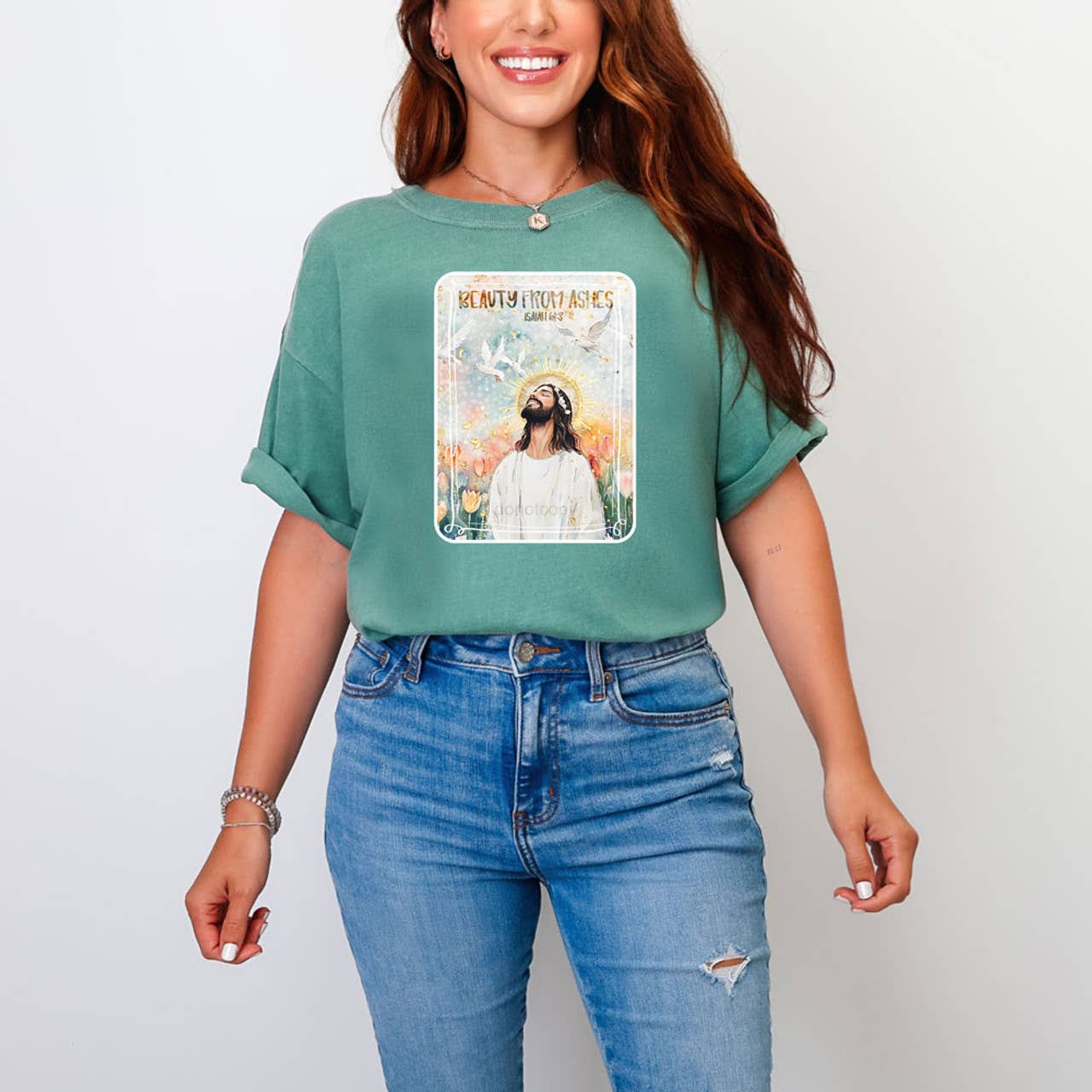 Beauty from Ashes Watercolor Tee Hoodie, Sweatshirt | PodTeesHub.com