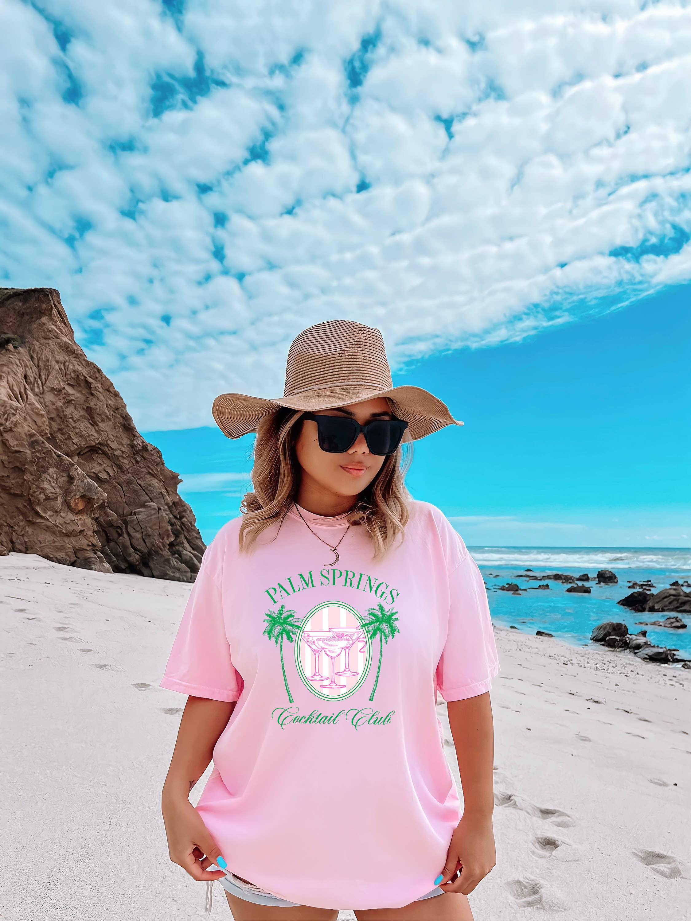 Palm Springs, Trendy T Shirt, Graphic Tee, Cocktail Club Hoodie, Sweatshirt | PodTeesHub.com
