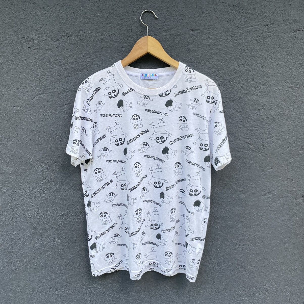 Anime Vintage Crayon Shin Chan Japanese Anime Overprint Tee Hoodie, Sweatshirt | PodTeesHub.com