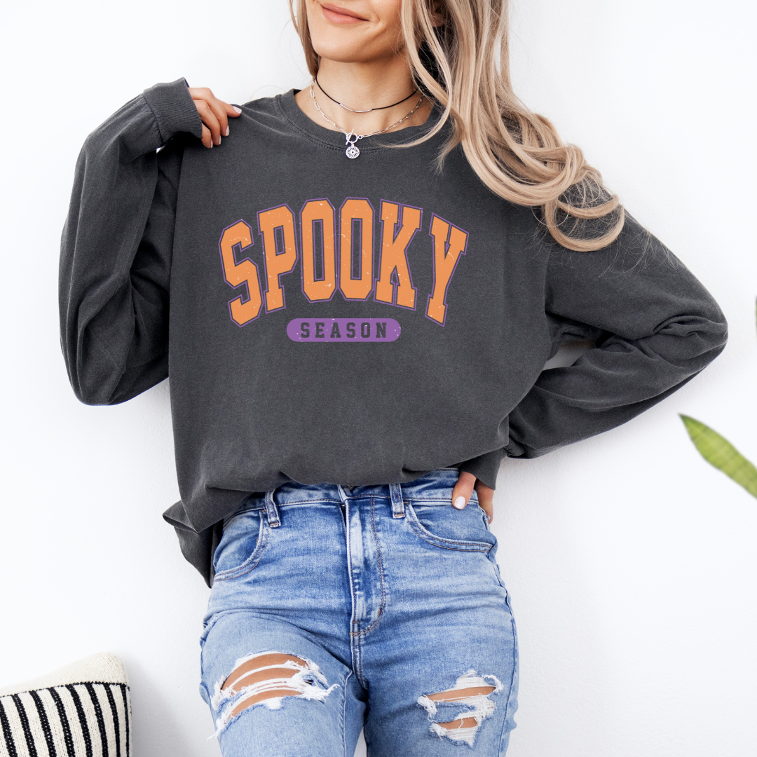 Spooky Season Long Sleeve Tee - Fall Tee -Graphic Tee Hoodie, Sweatshirt | PodTeesHub.com