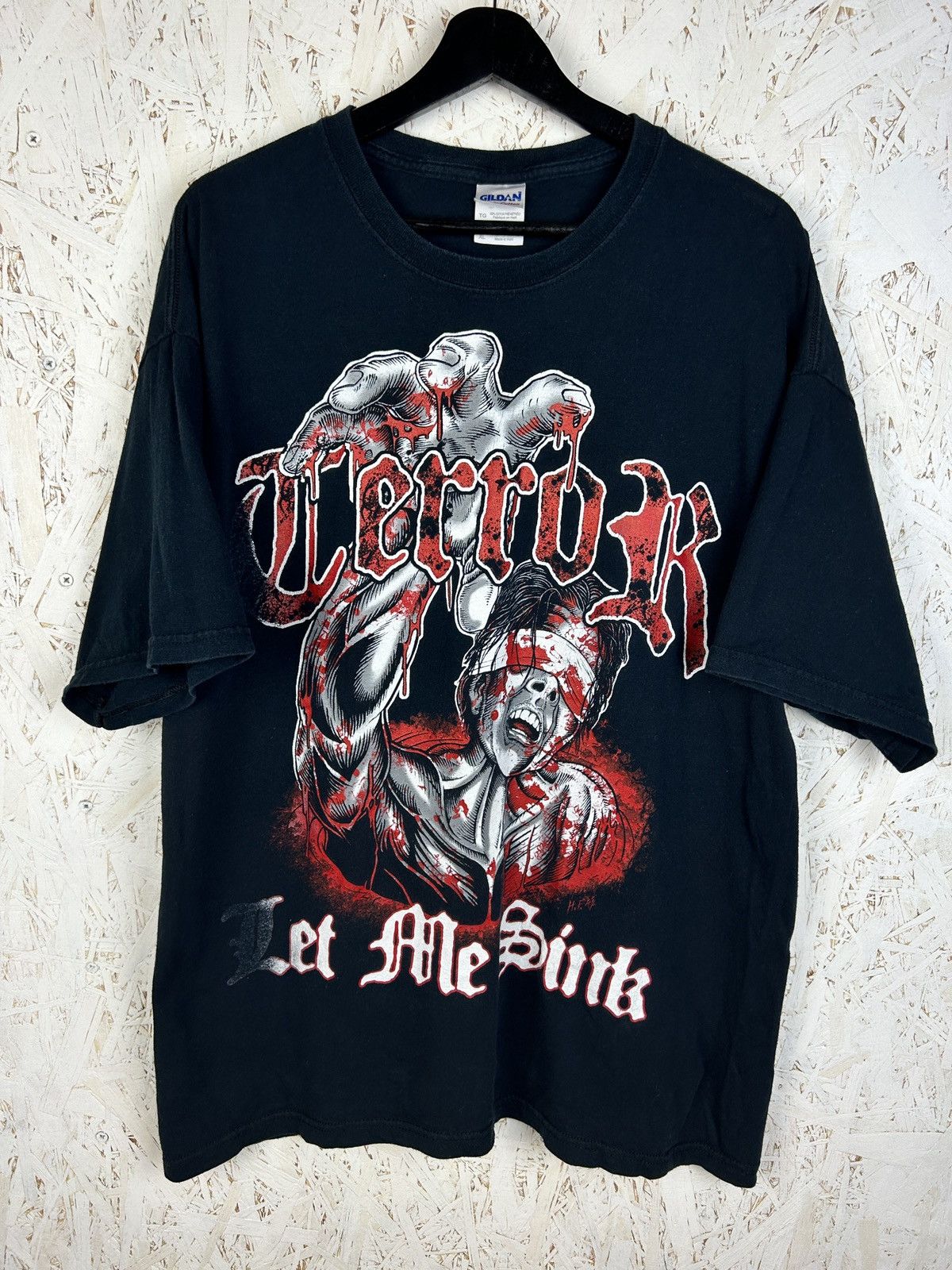 Band Tees 00s Terror 2008 Let Me Sink Hardcore Band T Shirt Black Xl Hoodie, Sweatshirt | PodTeesHub.com