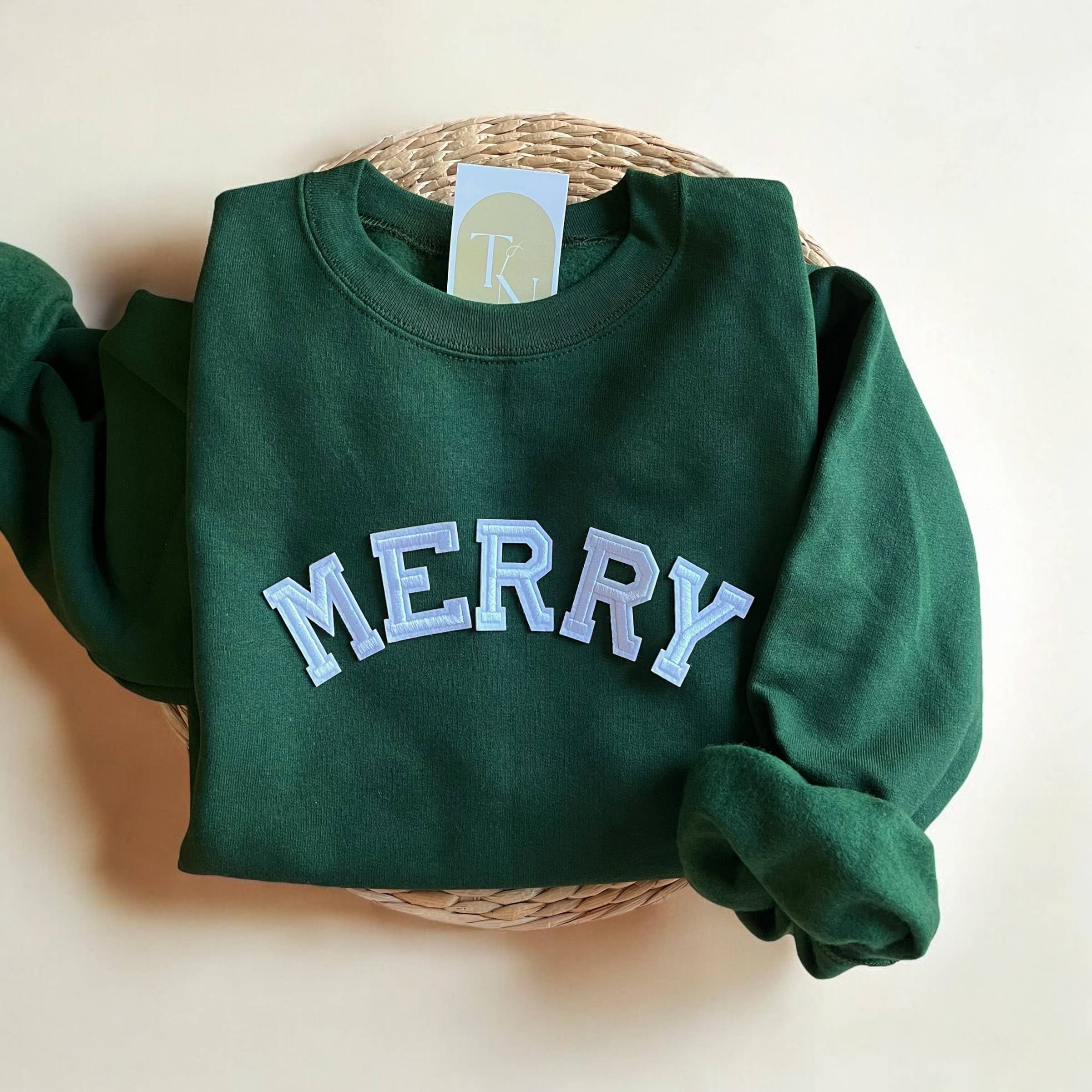 Merry Sweatshirt, Festive Holiday Crewneck Sweatshirt T-Shirts, Hoodie | PodTeesHub.com