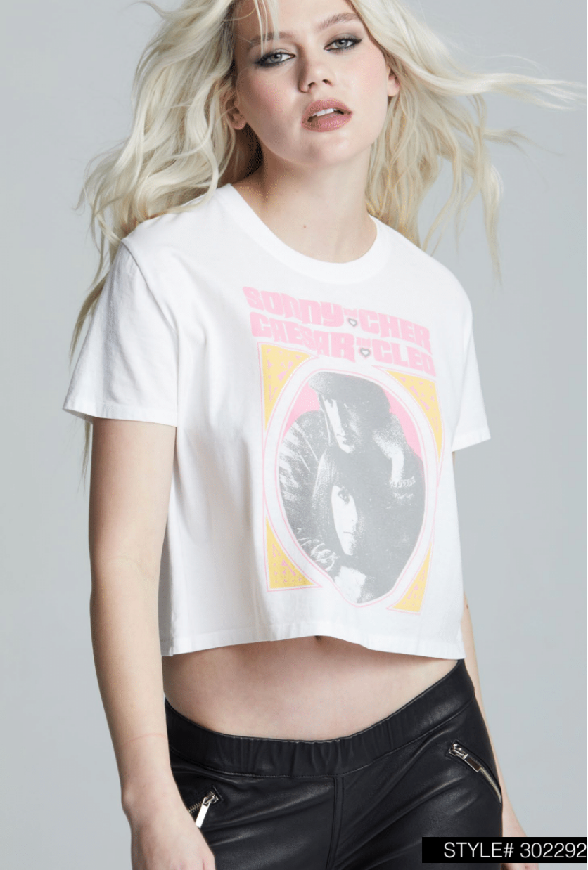 302292 - Sonny & Cher Crop Tee 9/15 Hoodie, Sweatshirt | PodTeesHub.com