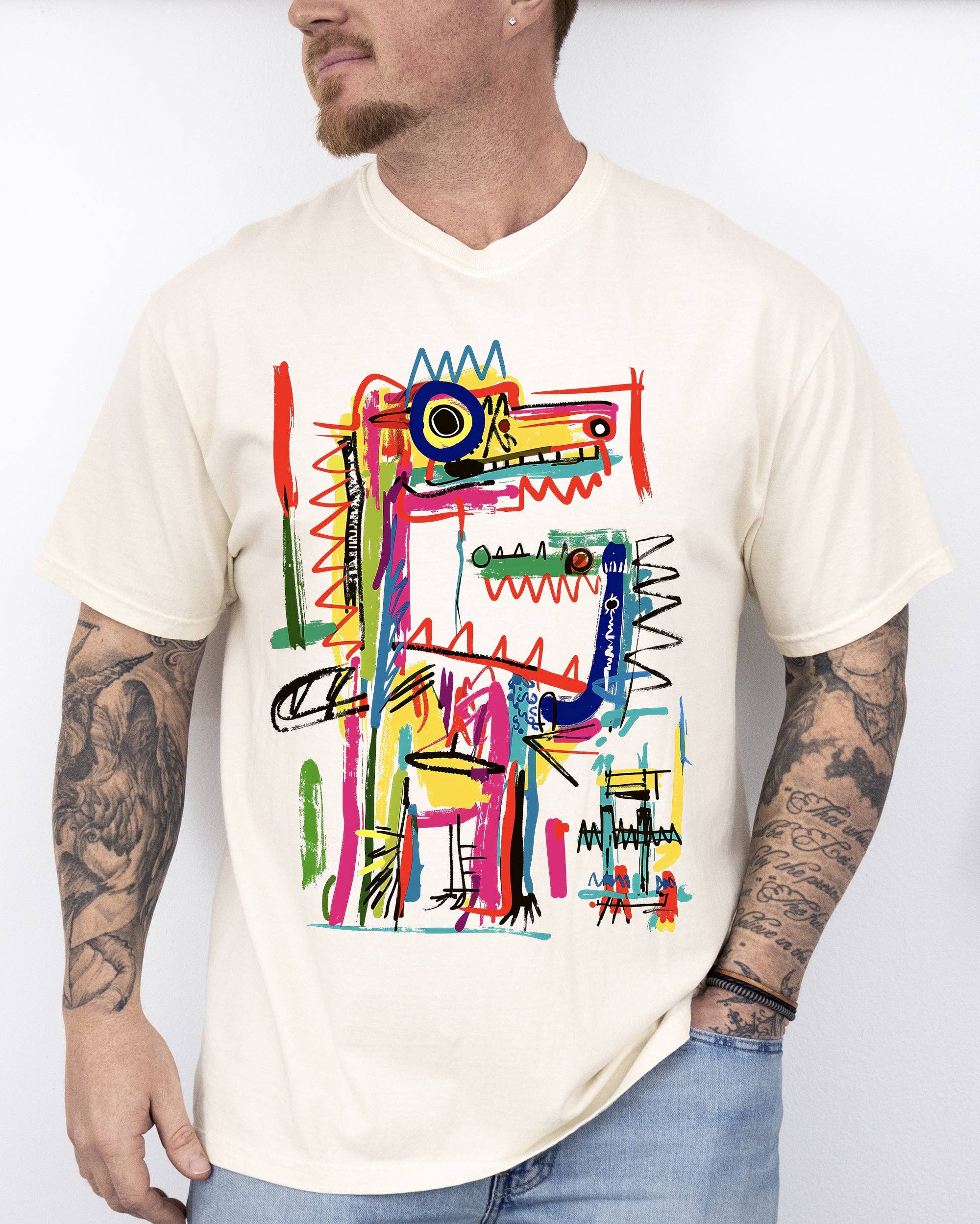 Robot Dragon, Dinosaur, Graffiti, Neo Expressionist Shirt Hoodie, Sweatshirt | PodTeesHub.com